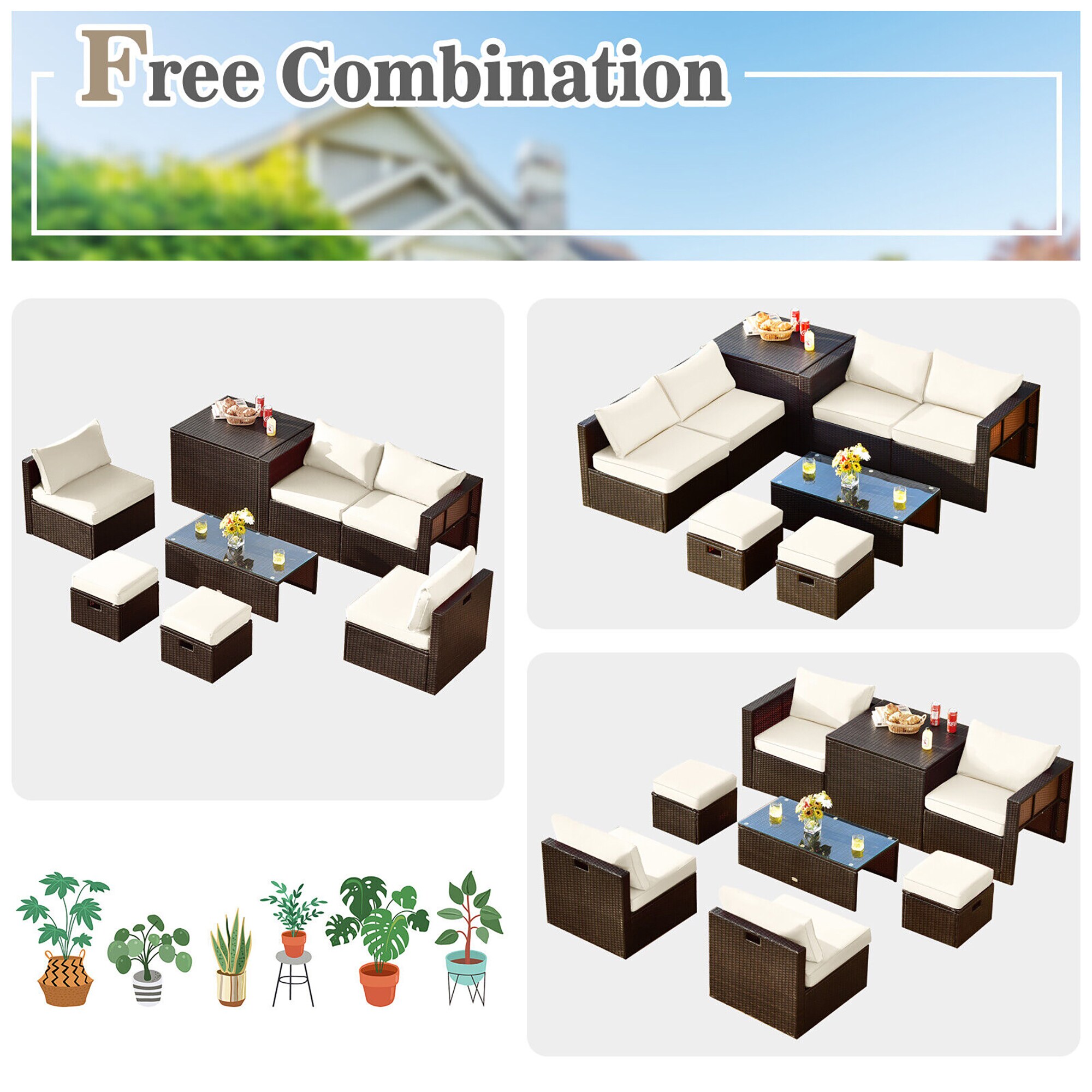 BABOOM BOM-2WH+-CO Patio-Conversation-Sets - View #4