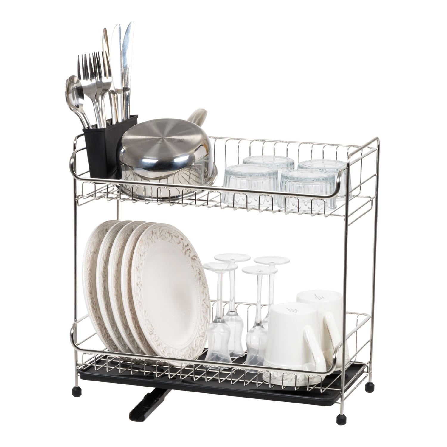 IRIS Traditional Black Stainless steel Cookware storage tower #586694