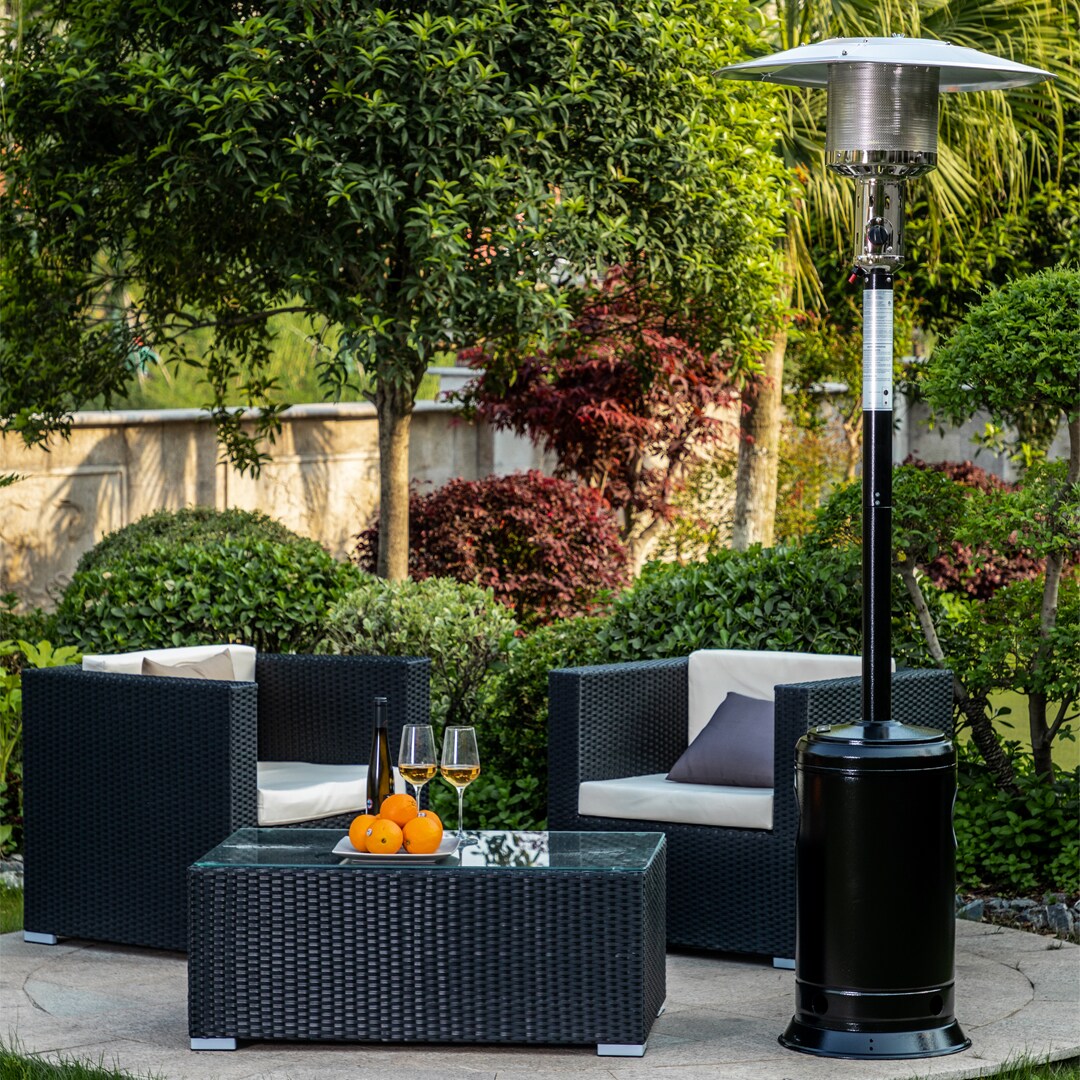 Hammered Black Propane Patio Heater with Emergency Shut Off