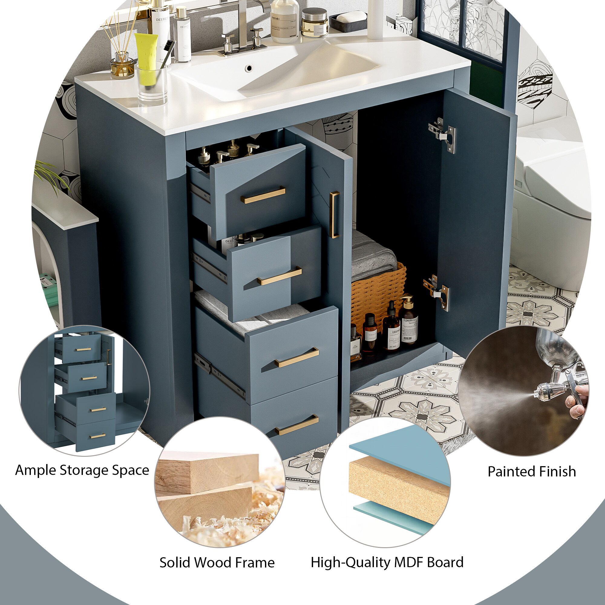 Tatayosi JL-P291684C Bath-Vanity-Combo - View #5