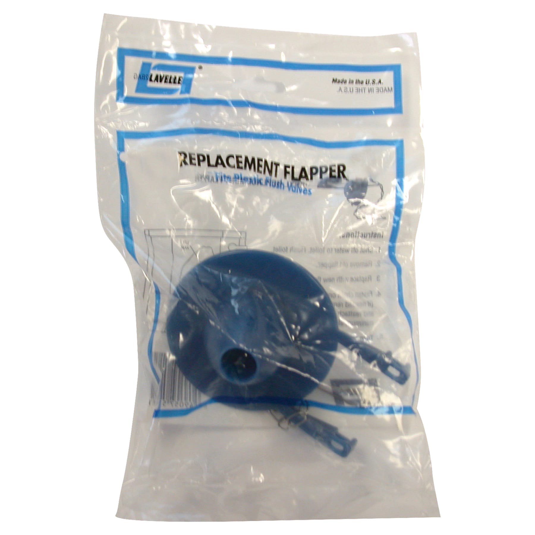 Korky 52CP Blue Vinyl Flapper with Metal Chain, Chlorine-Resistant, Pack of 5