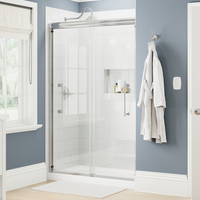 In The Shower Doors Department At Com, Delta Sliding Shower Door Traditional Style Track Assembly Kit