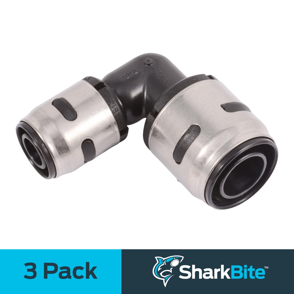 SharkBite K274Z3 EvoPEX 3/4-in x 1/2-in Push-to-Connect 90-Degree Reducing Elbow (3-Pack)