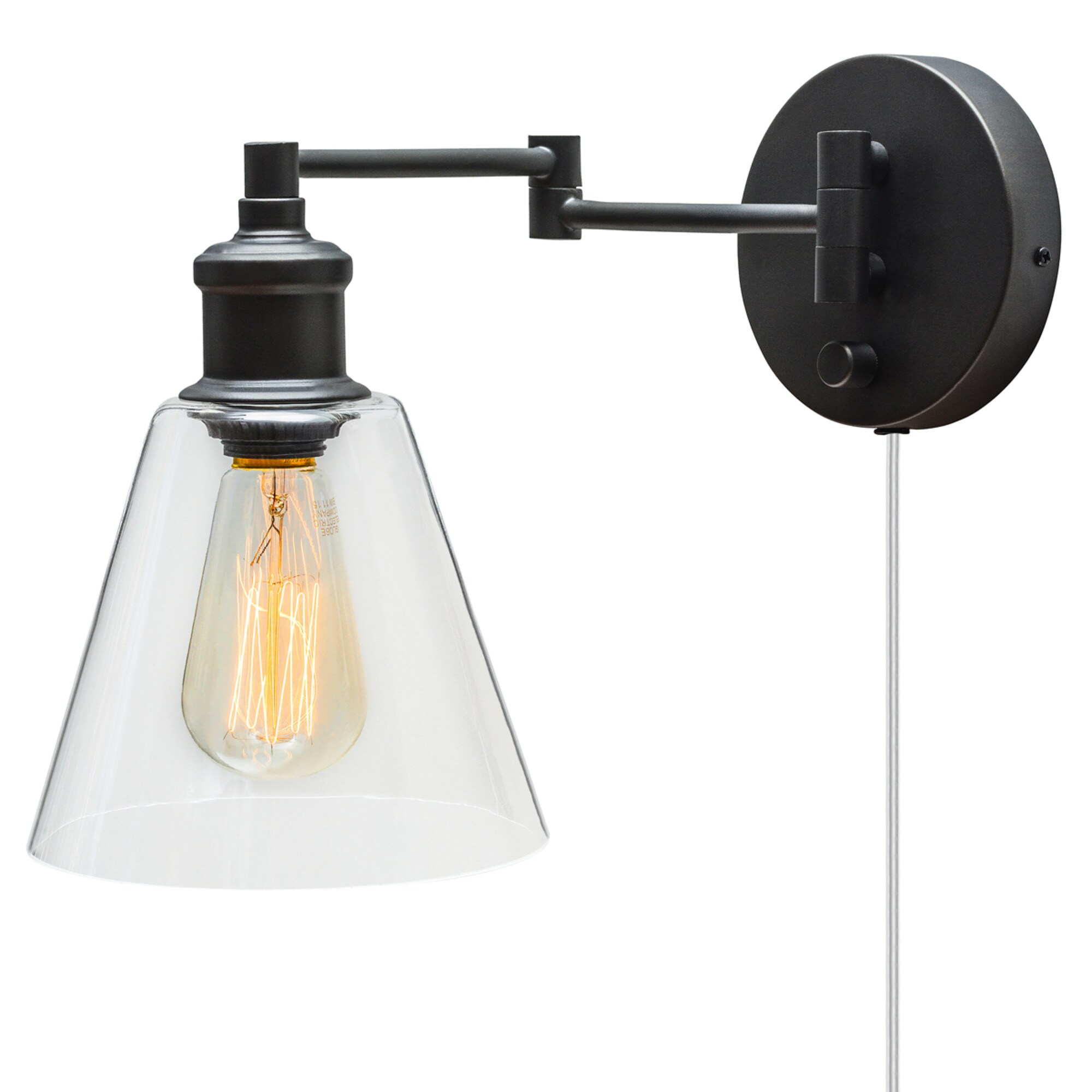 Globe Electric LeClair 1-light Dark Bronze Industrial Wall Sconce for sale online 