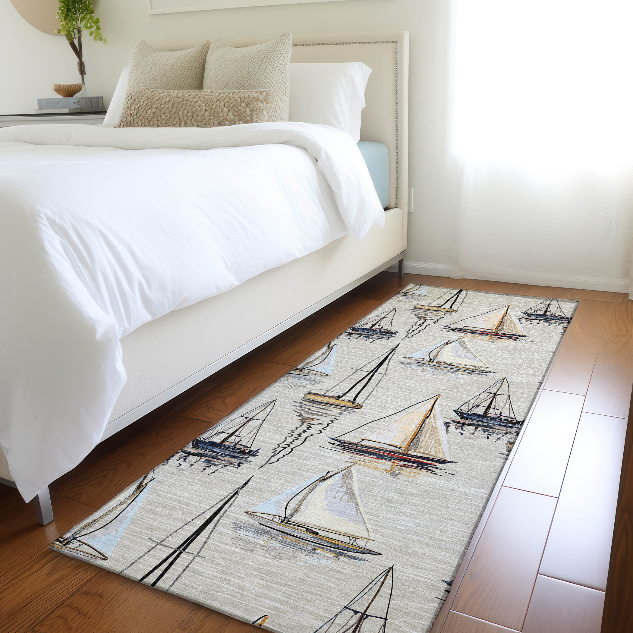 Addison Rugs AMF153IV2X8 Mayfield AMF153IV 2 x 7 (ft) Loomed Polyester Ivory Rectangular Indoor Geometric Machine washable Area rug