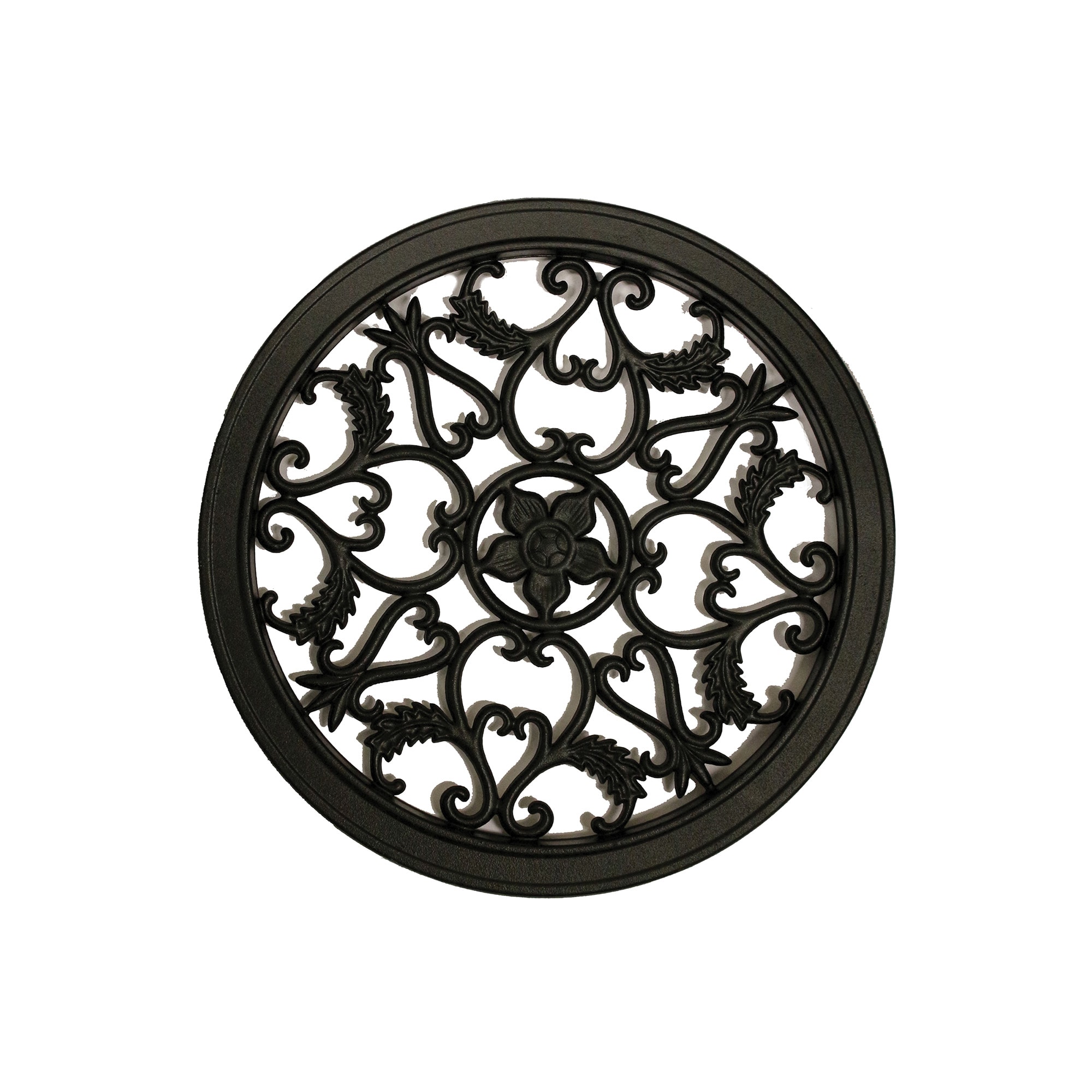 Nuvo Iron ACW55-EC-MP12 Round 15-in Black Cast aluminum Gate insert For Wood fence 12 -Pack
