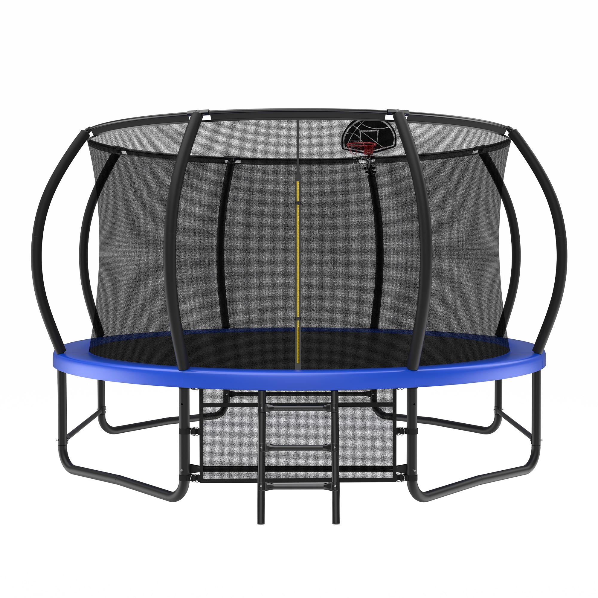 Wooakway 14FT Trampoline with Enclosure for Kids Recreational Trampolines with Ladder and Anti Rust Coating ASTM Approved for Outdoor Backyard Safety