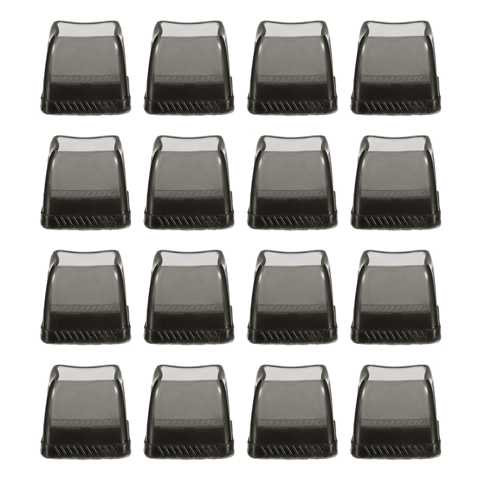 Unique Bargains 16pcs Chair Leg Floor Protectors Non-Slip Square Chair Leg Pads Caps Covers with Felt Bottom for Hardwood Floors Reduce Noise Scratches Light Grey Fit for 1.1 - 1.4 Inch Legs