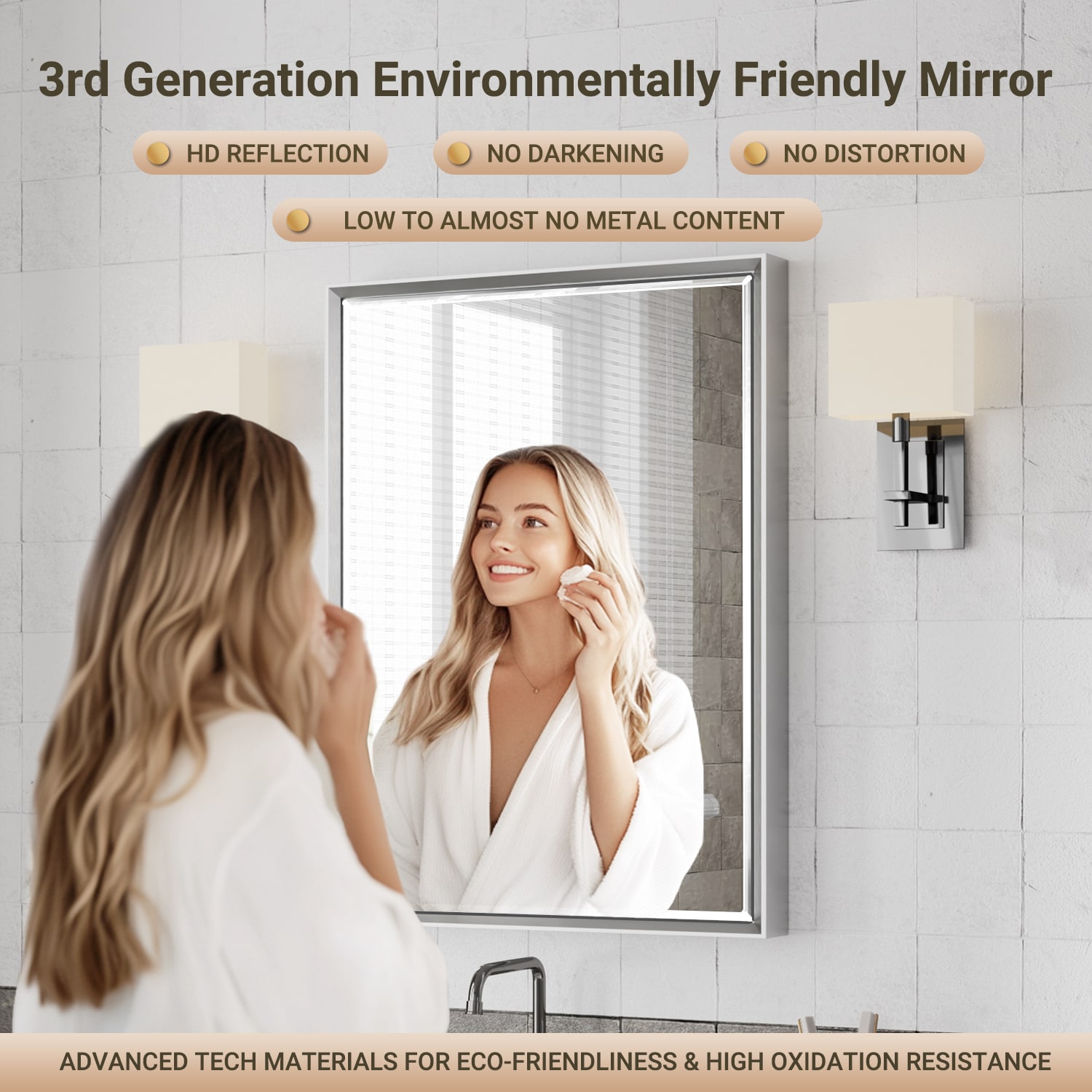 QueenFun TMFMB1624BS Framed-Bath-Mirrors - View #3