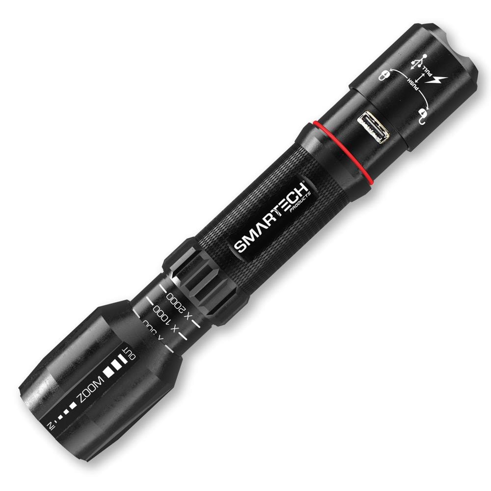 SMARTECH PRODUCTS 1000-Lumen Modes LED Rechargeable Spotlight Flashlight  (Lithium Ion (3.7V) Battery Included) in the Flashlights department at 