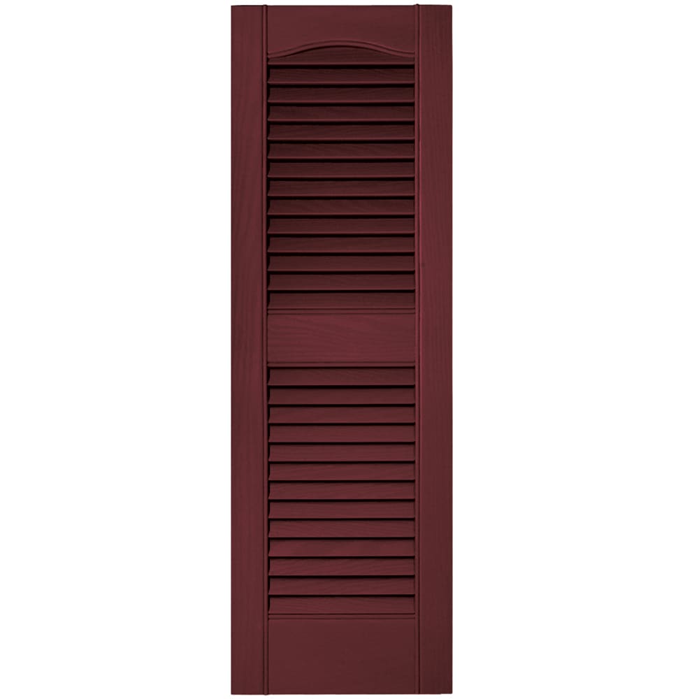 Vantage V1711236078 12.125-in W x 36.875-in H Wineberry Louvered Exterior Shutters ( 1 -Pack )
