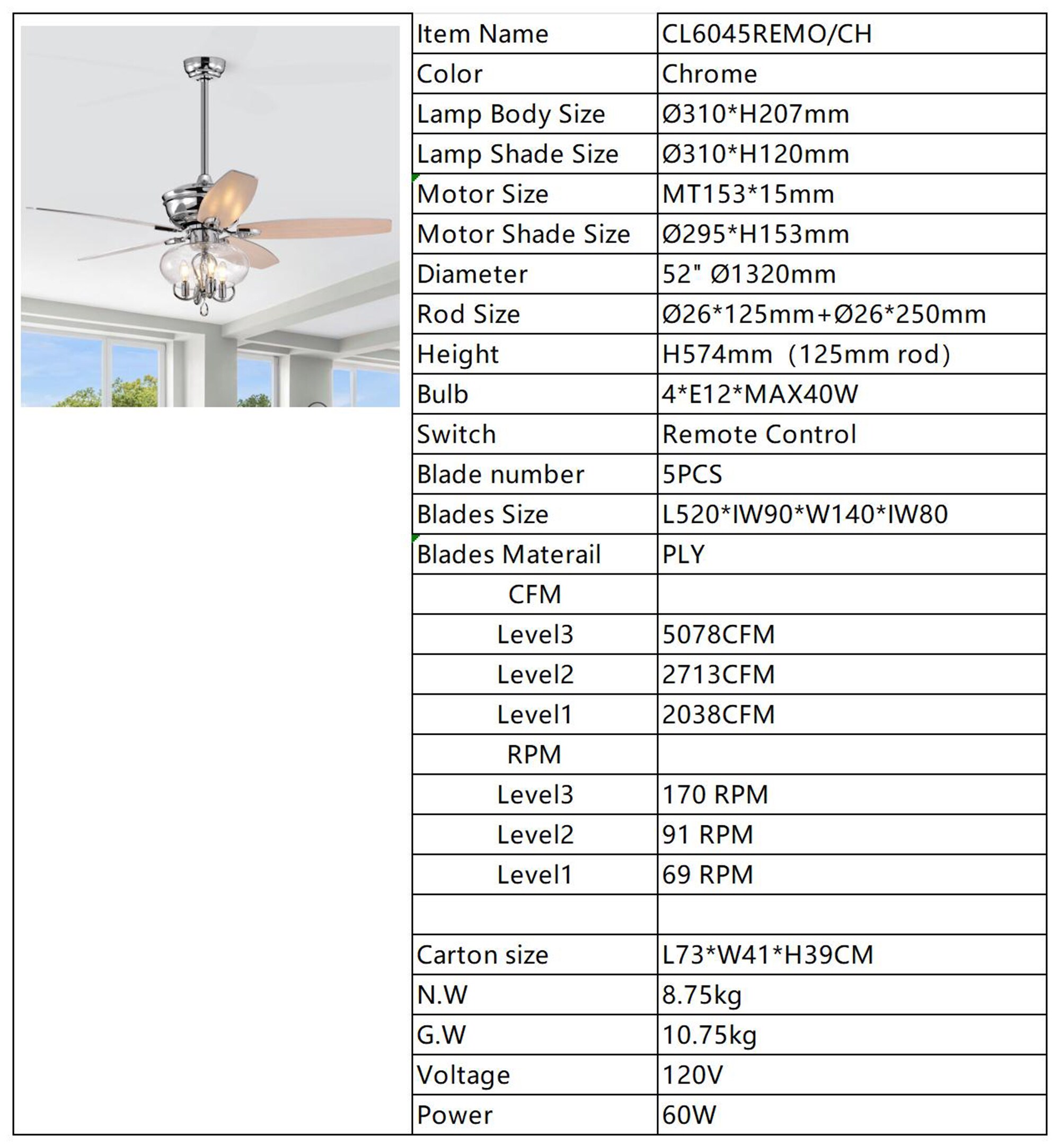 SINOFURN SYB570063CH Ceiling-Fans - View #9