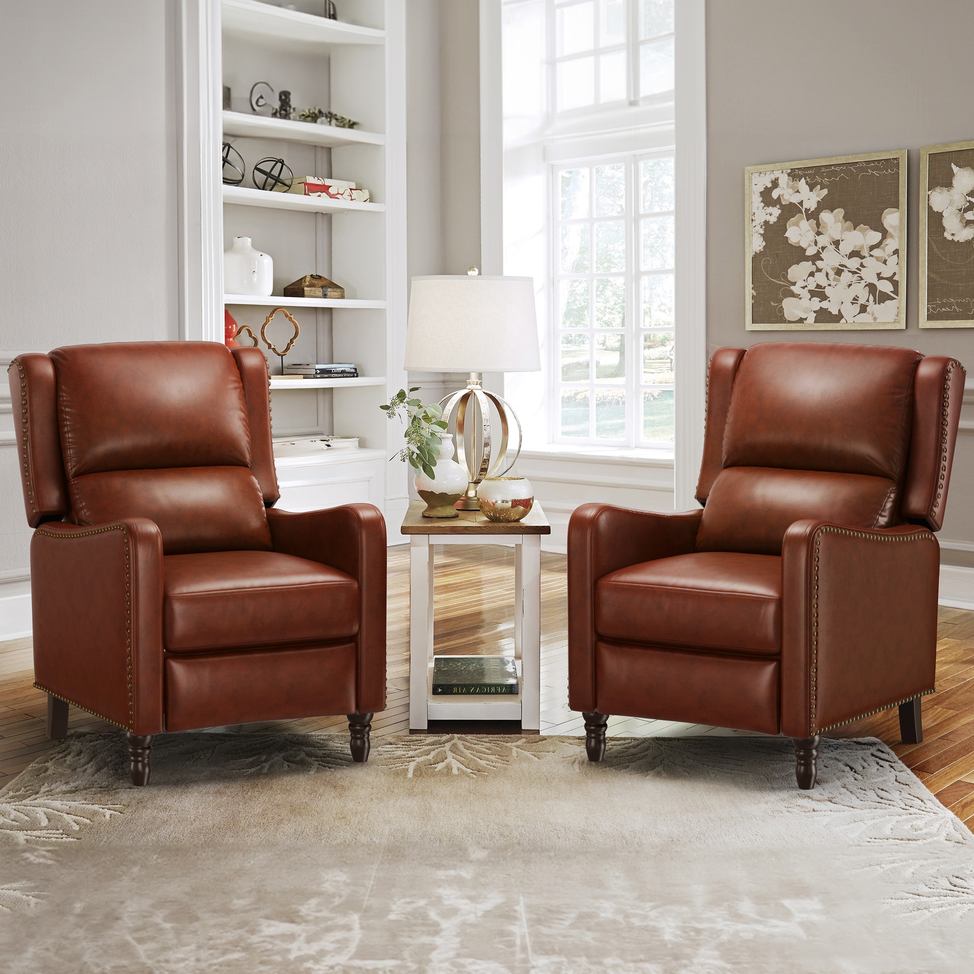 LUE BONA 2ASN-001-02LS Brown Leather Upholstered Recliner