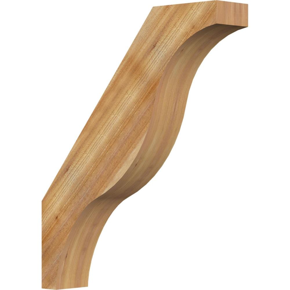 Ekena Millwork BRC06X30X36FST00RWR 6-in x 30-in x 36-in Western Red Cedar Unfinished Wood Funston Rough Sawn Knee Brace
