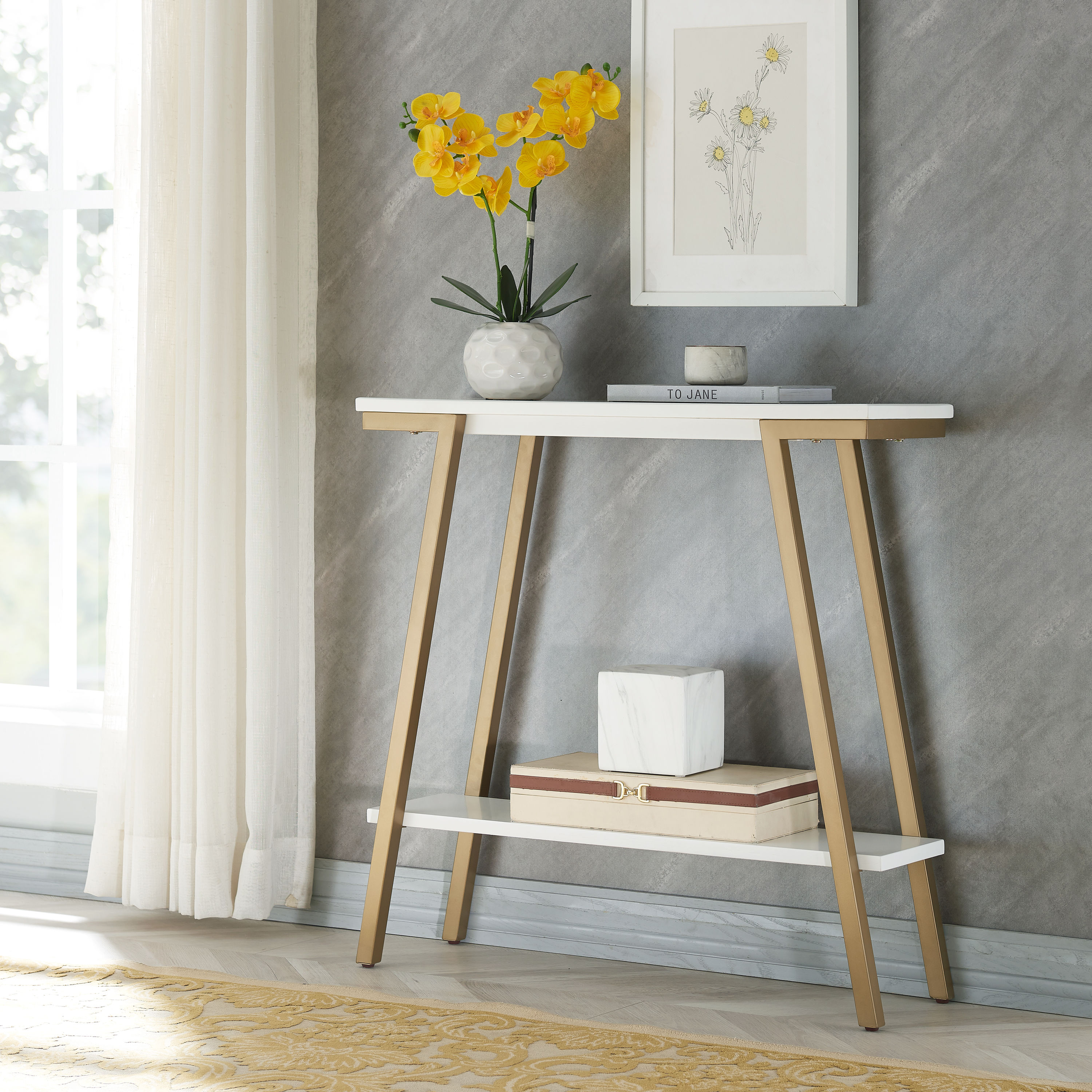 Leick Home 11431-WT Console-Sofa-Tables - View #4