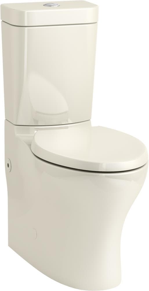 KOHLER Persuade Circ Almond Dual Flush Elongated Comfort Height 2-piece ...