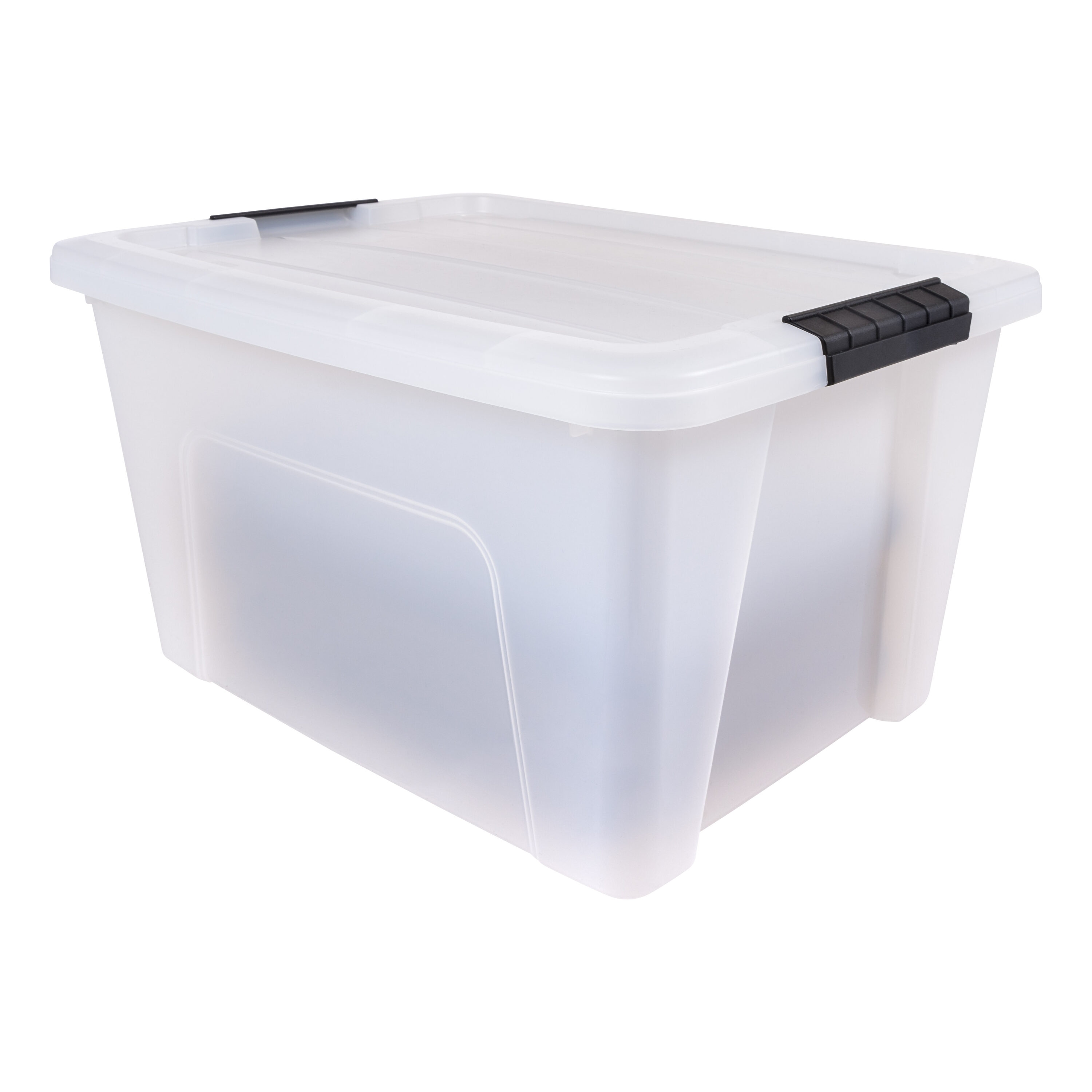 Project Source 16-in W x 12-in H x 19-in D Gray Plastic Stackable Bin in  the Storage Bins & Baskets department at