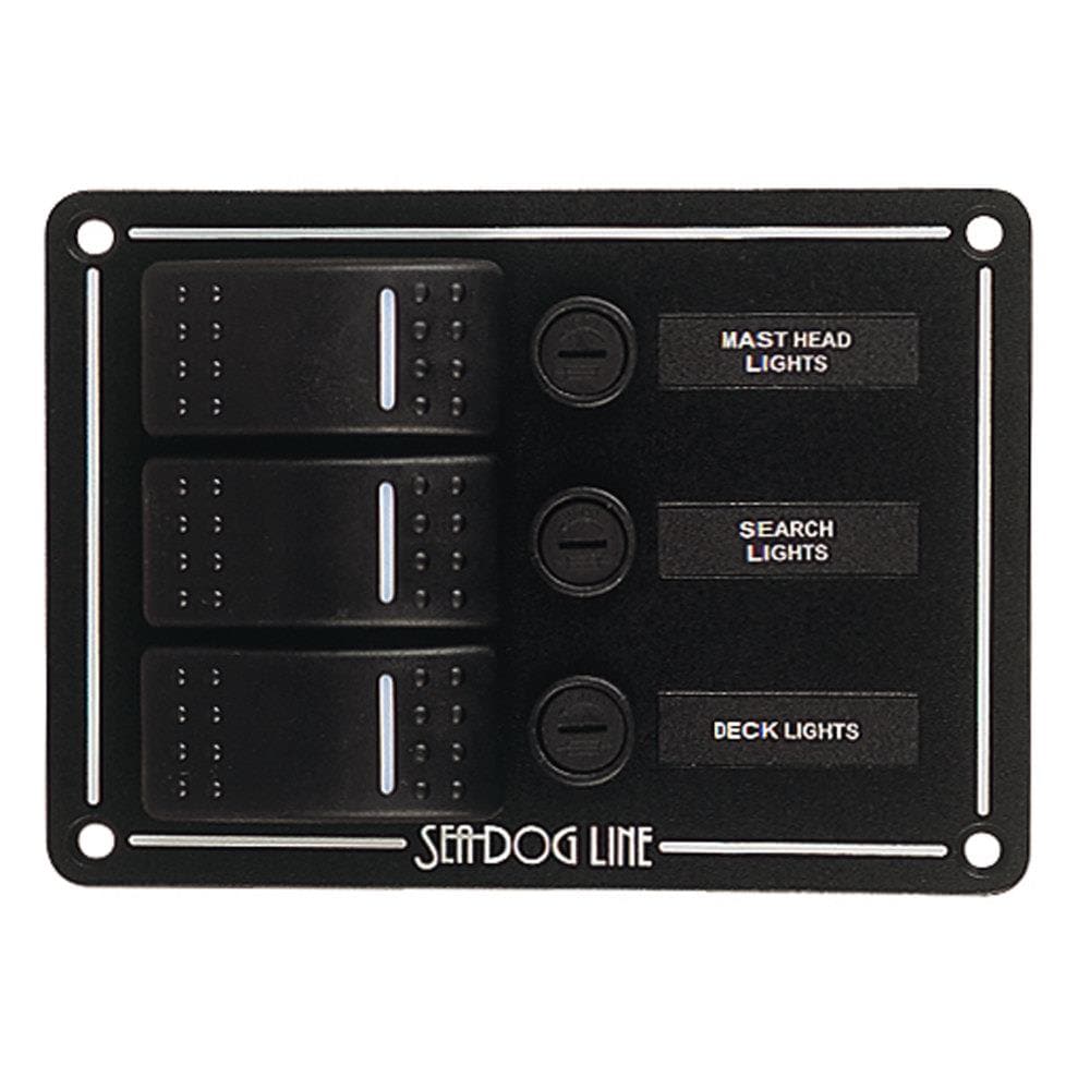 Sea Dog Five Toggle Switch Panel with Power Socket 