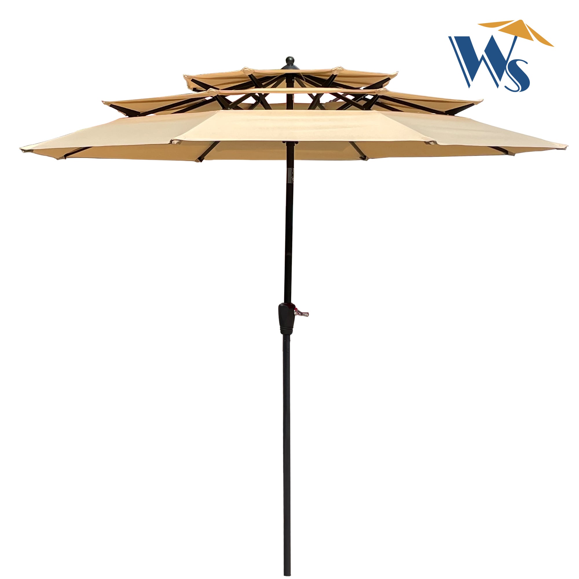 Maocao Hoom MZH27936 9-ft Steel Tan Market Patio Umbrella