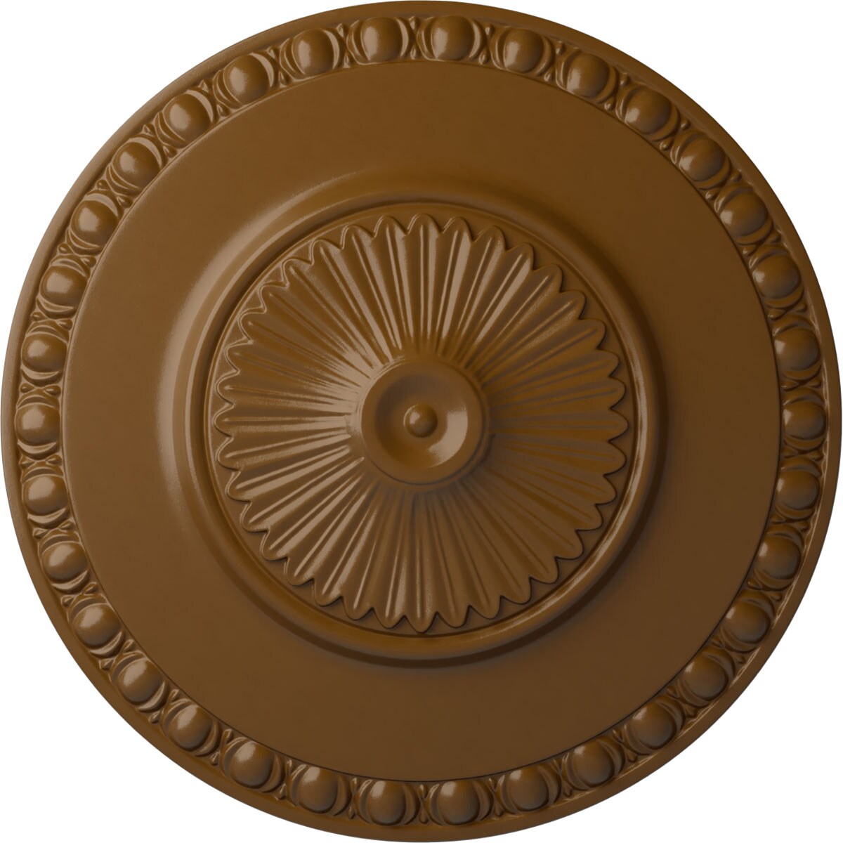Ekena Millwork CM23LYSTF Lyon 23.5-in W x 23.5-in L Painted Smokey Topaz Polyurethane Whole Ceiling Medallion