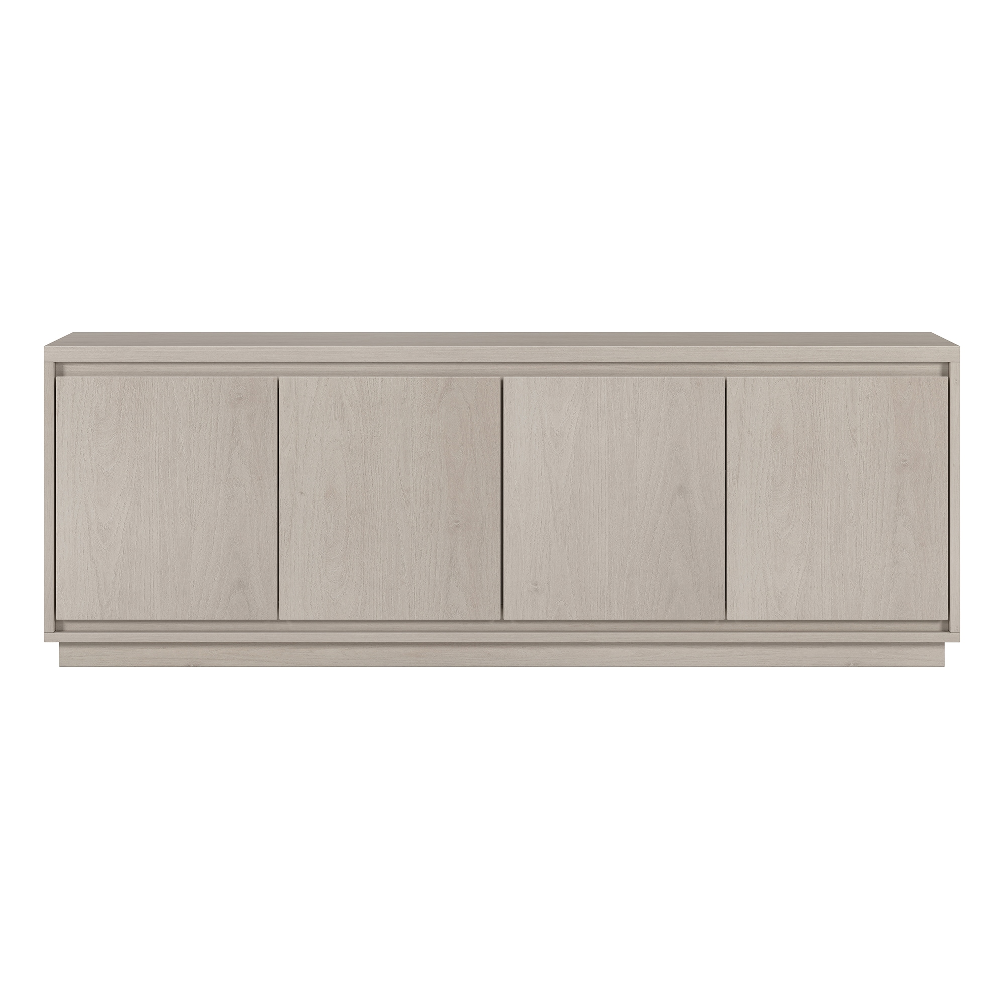 Alder White Modern TV Stand with Cabinets, 68-Inch