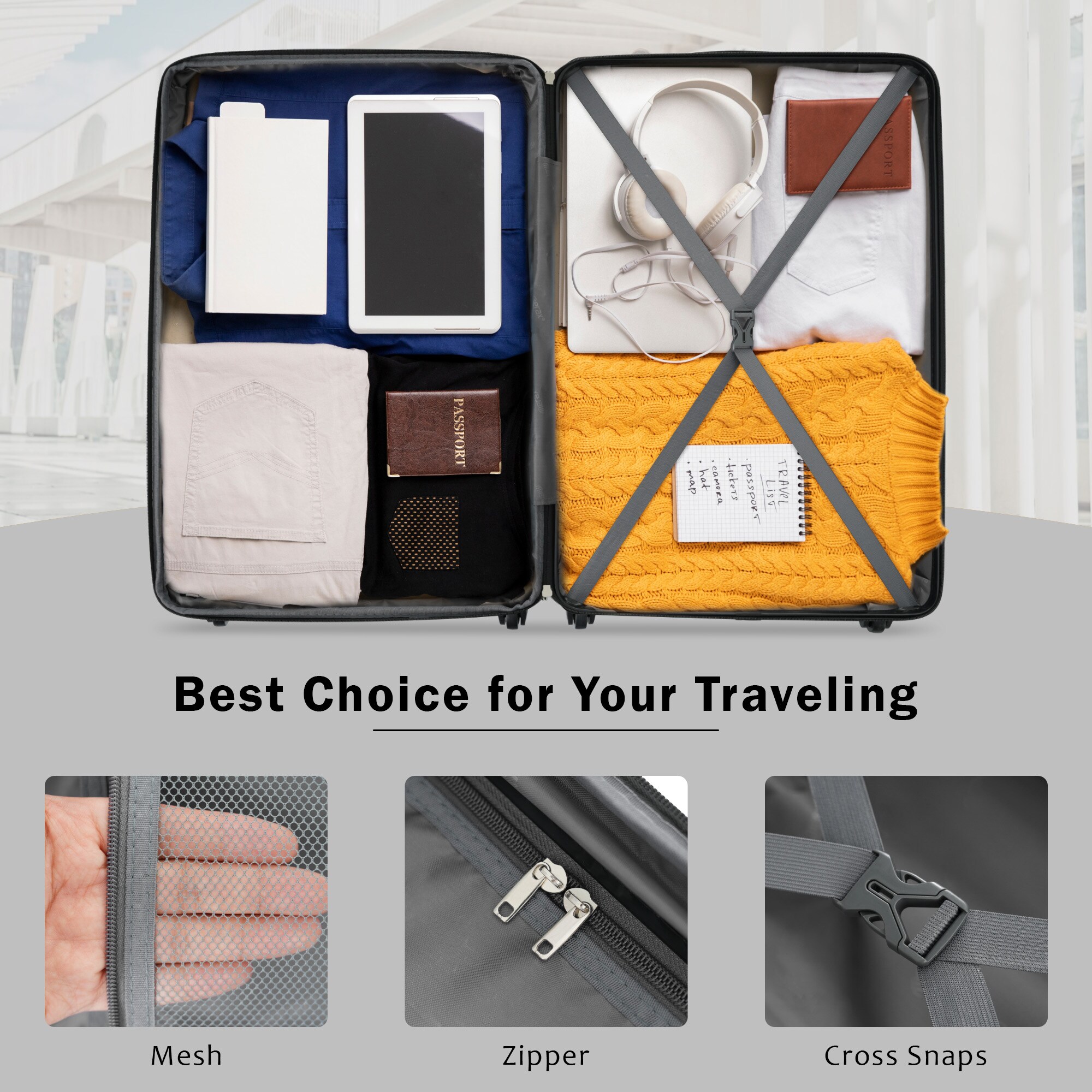 SINOFURN SYD9200005GY Luggage-And-Luggage-Sets - View #16