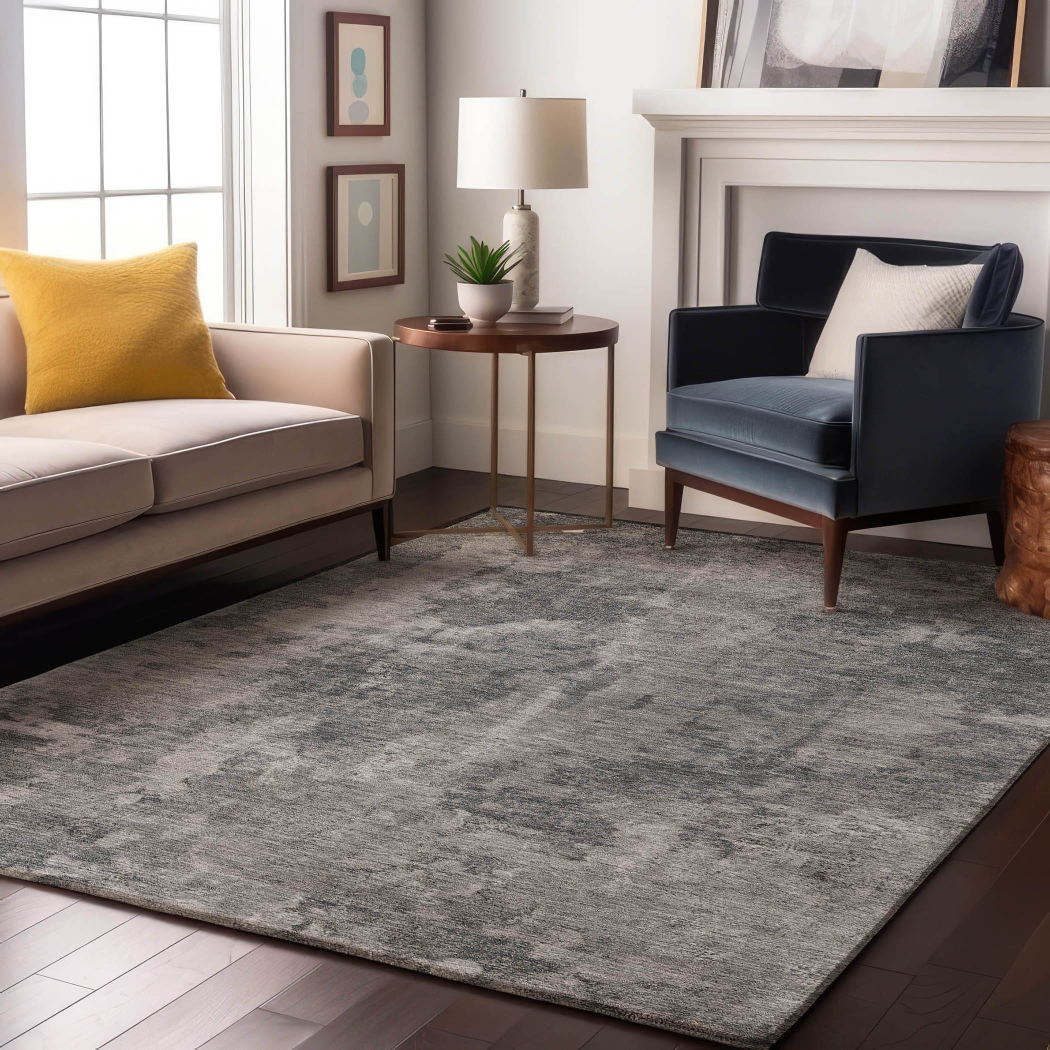 Addison Rugs AMF552BU10X14 Mayfield AMF552BU 10 x 14 (ft) Loomed Polyester Blue Rectangular Indoor Geometric Machine washable Area rug
