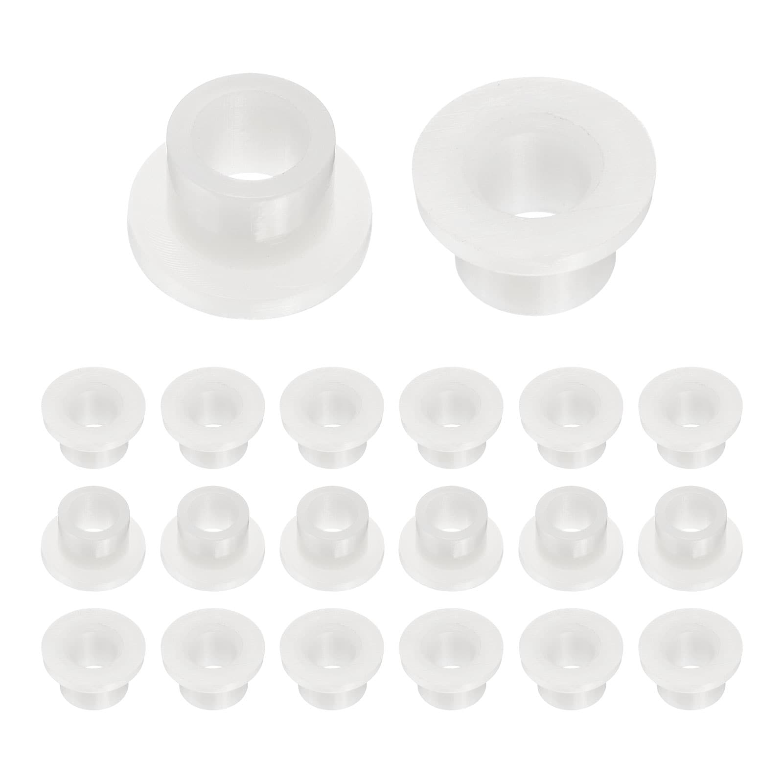 Unique Bargains 20pcs Flanged Sleeve Bearings Plastic Bushings ID 6.5mm ...