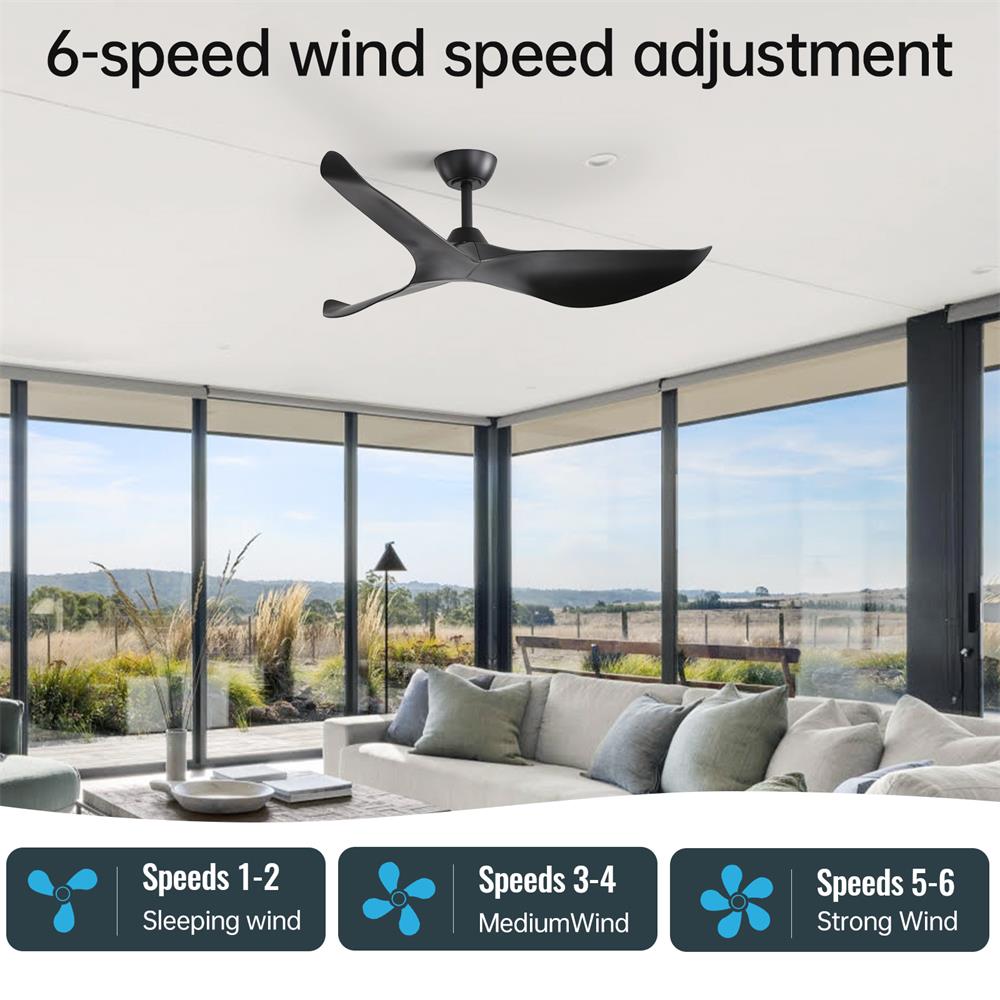 Sofucor LW-38K009-BK-WD Ceiling-Fans - View #4
