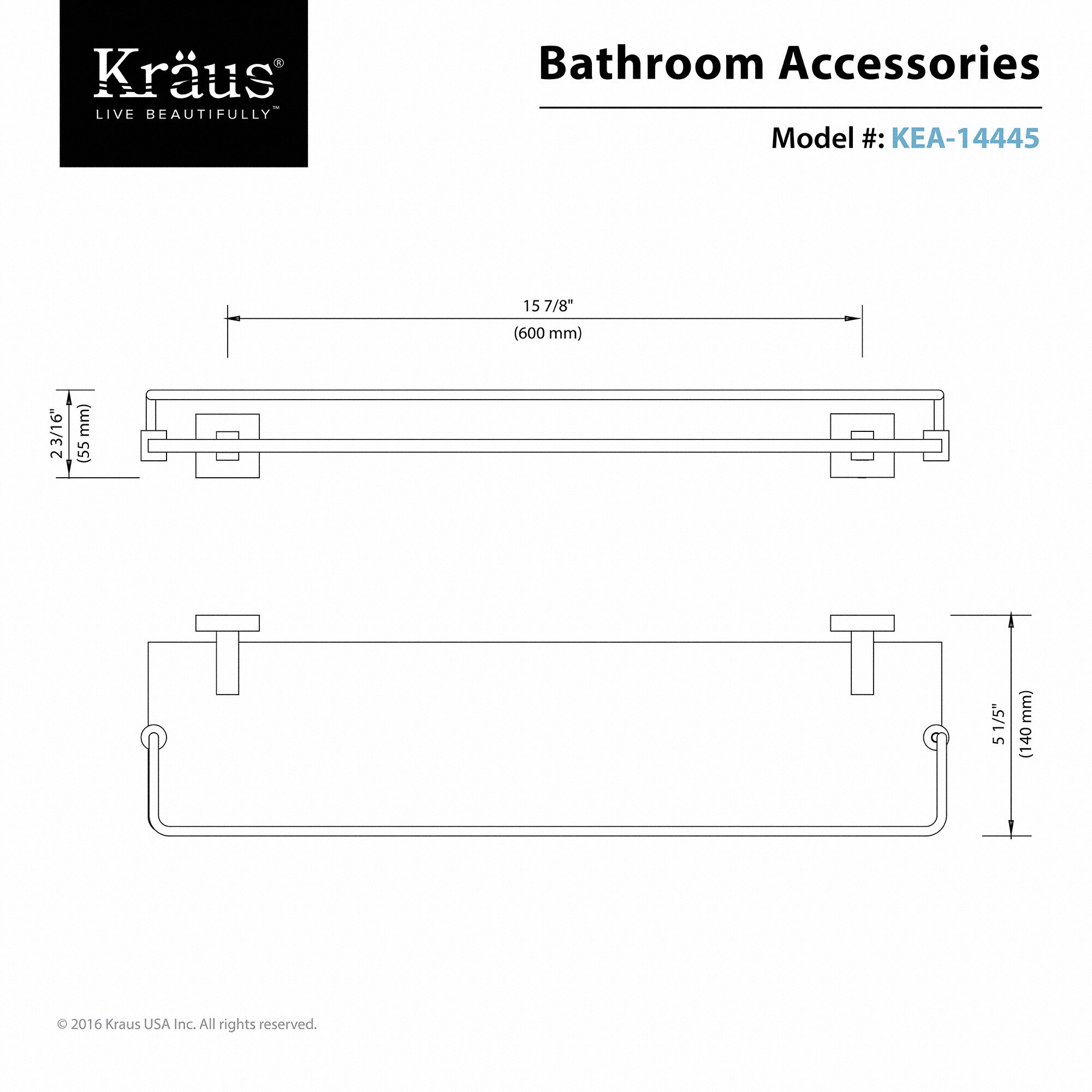 Kraus USA, Bathroom Shelves