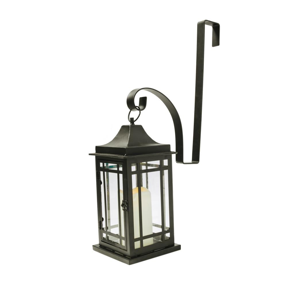 Vintage Decorative Lanterns Battery Powered LED, with 6 Hours  Timer,Indoor/Outdoor,Small Lanterns Decor for Christmas,black-1pc 