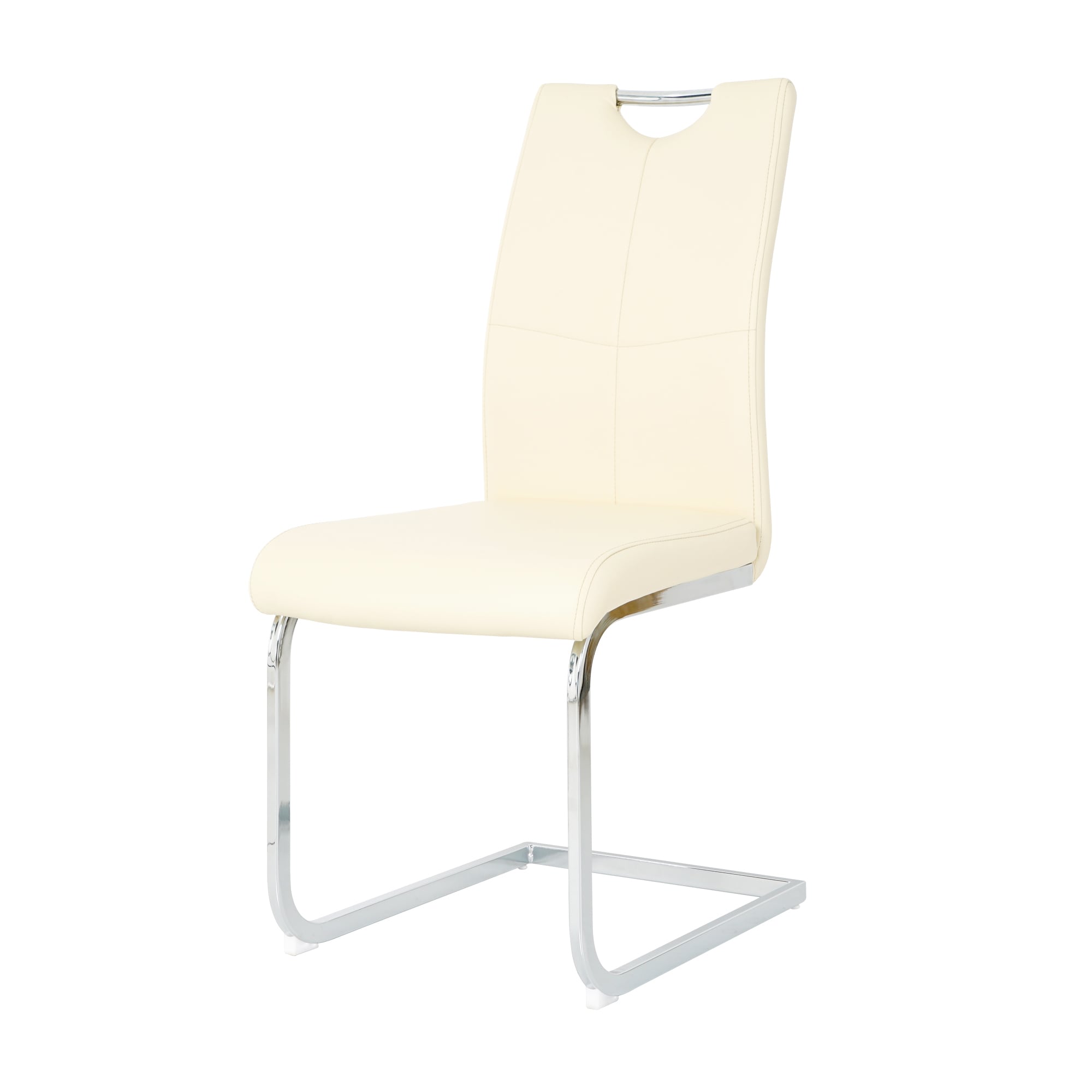 SINOFURN SYA290007GN Set of 4 Contemporary/Modern Faux Leather Upholstered Dining Side Chair (Metal Frame)