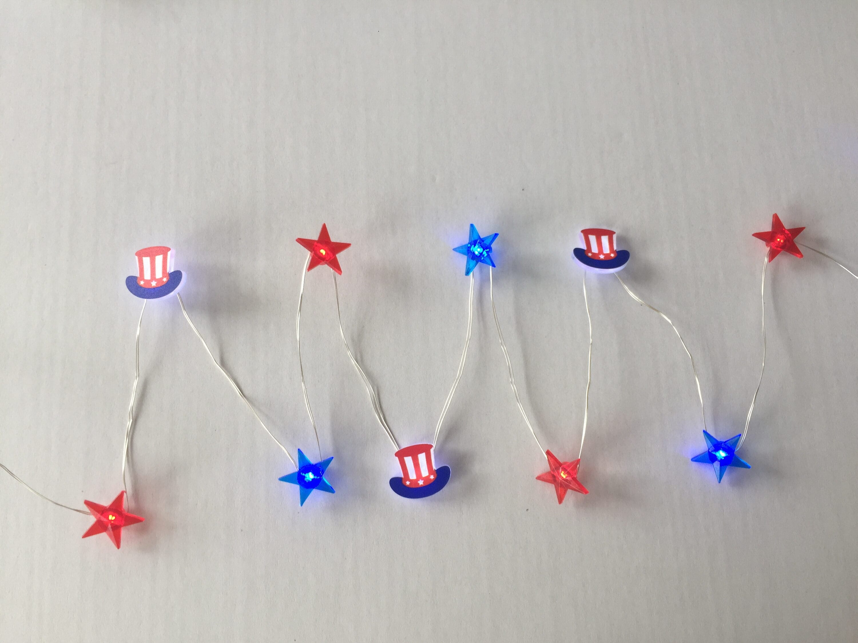 Holiday Living Polyresin Indoor String lights Patriotic 4th of July Decor #ES63-589