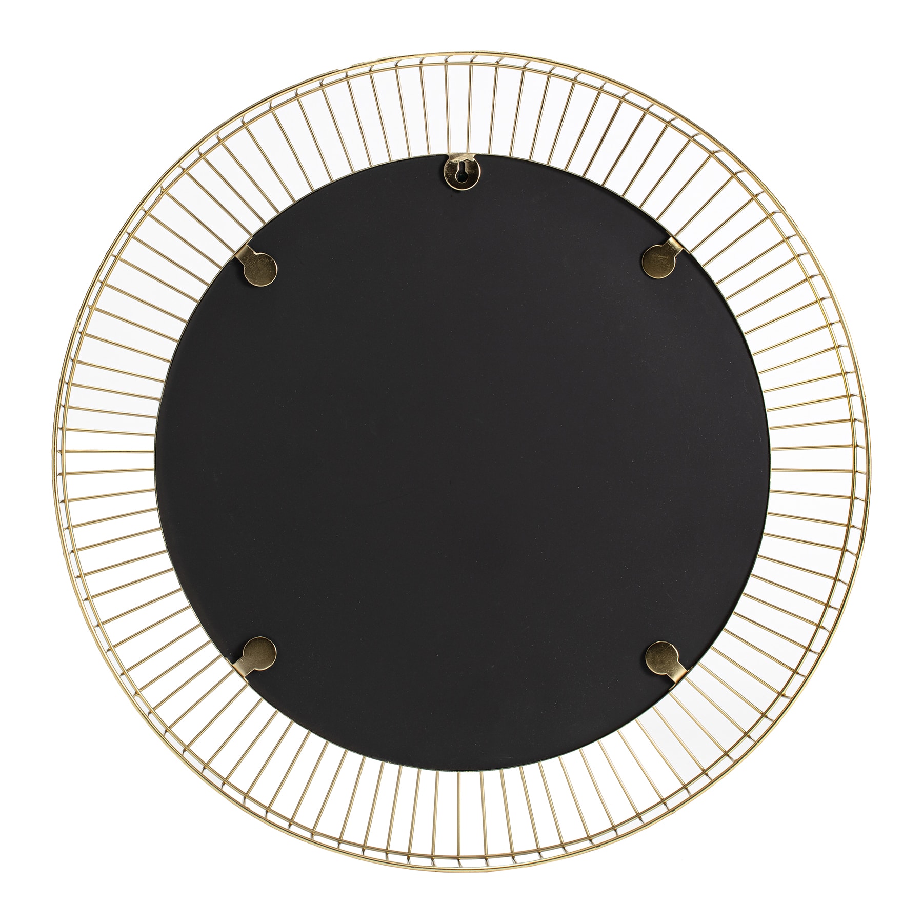 Argus 24" Round Gold Metal Sunbeam Wall Mirror