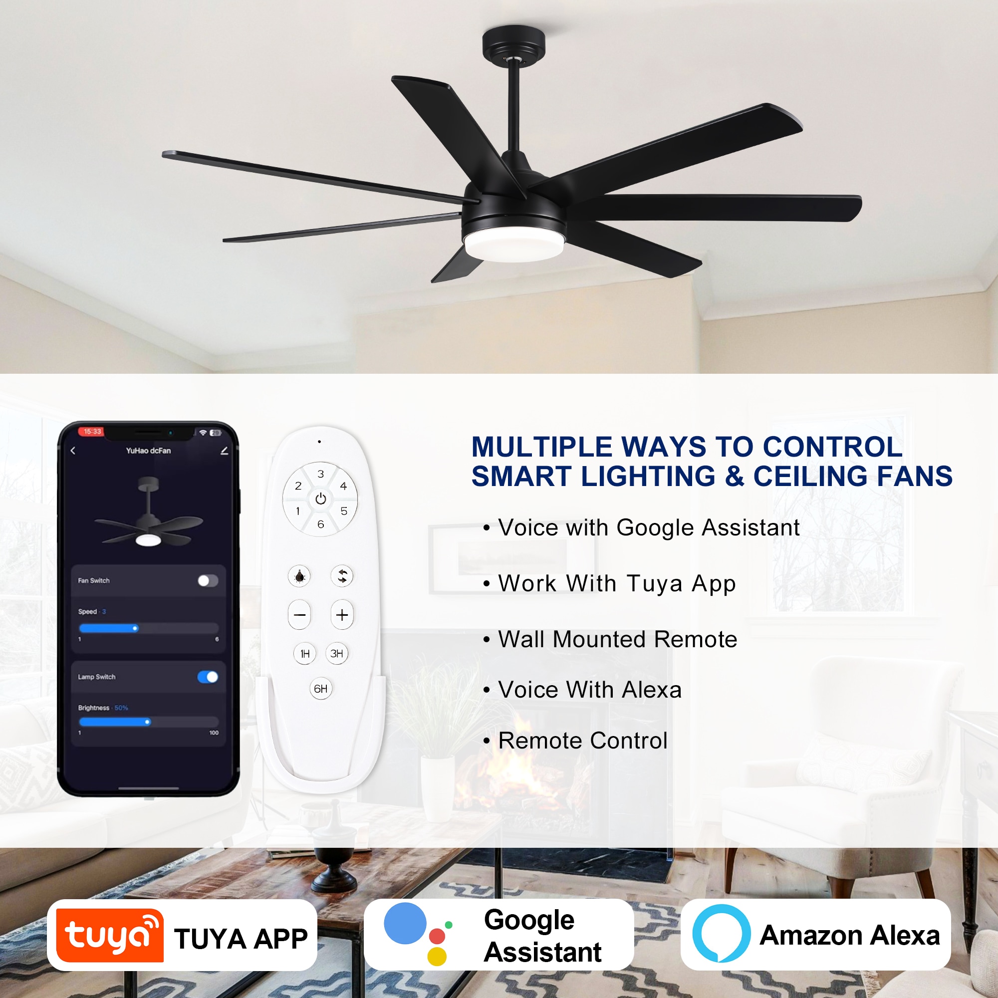 YUHAO LSDC1163BKM722 Ceiling-Fans - View #6