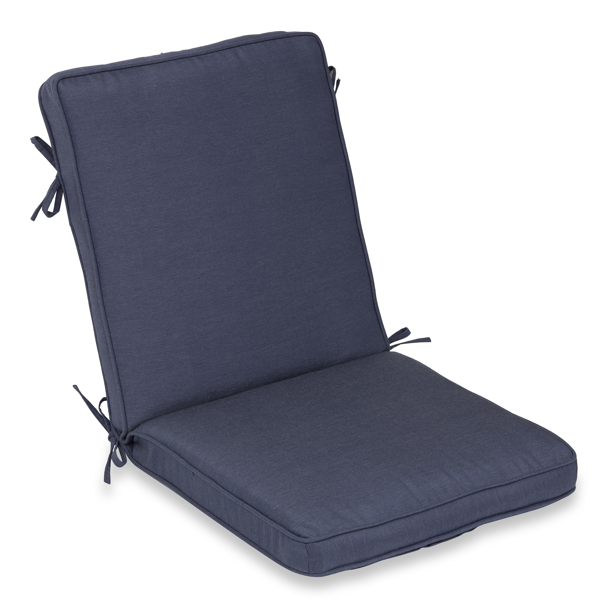 allen + roth 20-in x 21-in Navy High Back Patio Chair Cushion in the ...