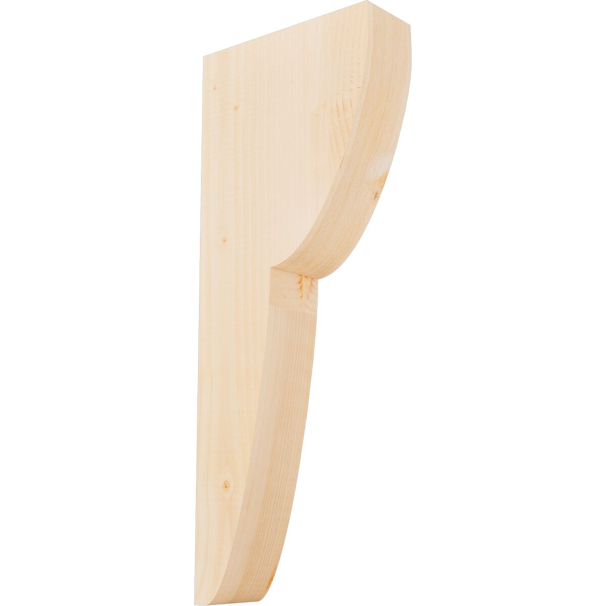 Ekena Millwork COR04X10X26CRE00SDF 3-1/2-in x 10-in x 26-in Crestline Unfinished Douglas fir Wood Paintable/Stainable Corbel