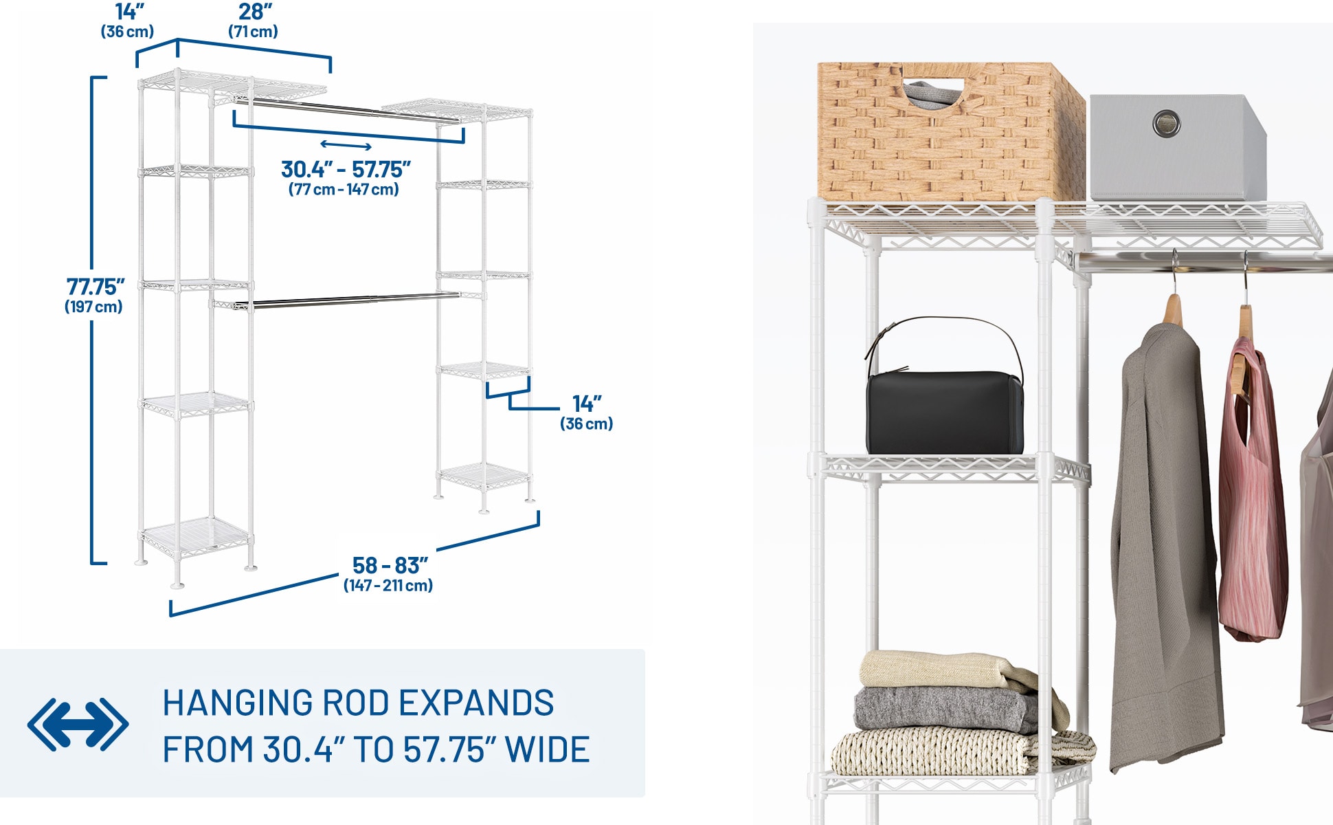 Seville Classics SHE05809B Clothing-Storage-Accessories - View #5