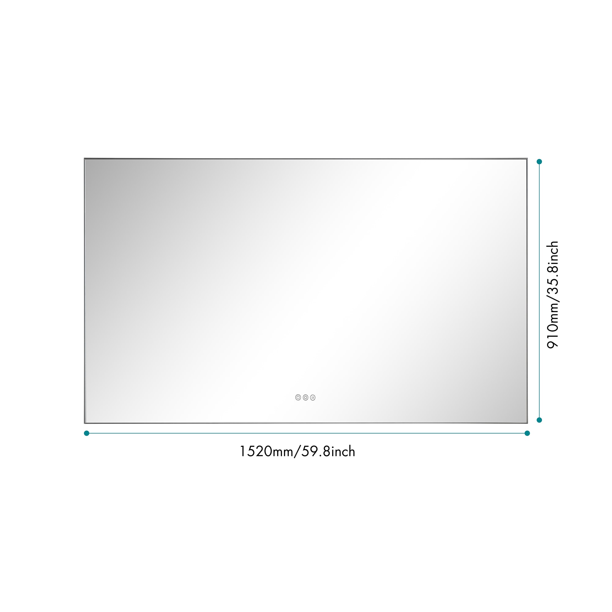Forclover HE-32MK6036 Framed-Bath-Mirrors - View #7