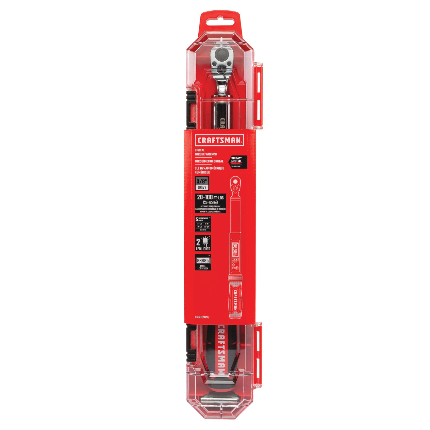CRAFTSMAN 3/8-in Drive Digital Torque Wrench (20-ft lb to 100-ft lb) in the Torque  Wrenches department at