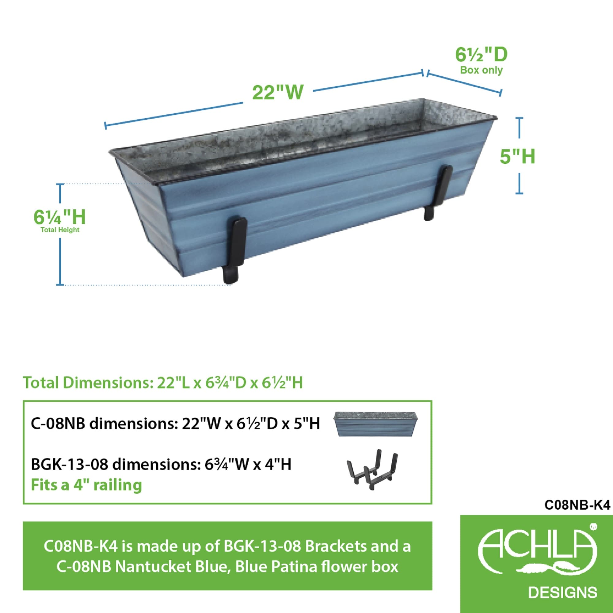 Minuteman International C08NB-K4 Planter-Window-Box - View #2