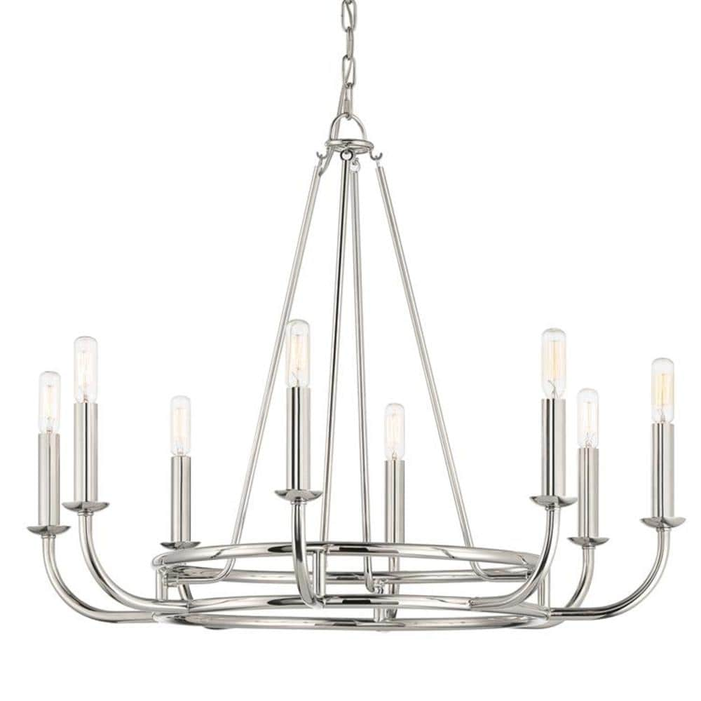 brushed nickel rustic chandelier