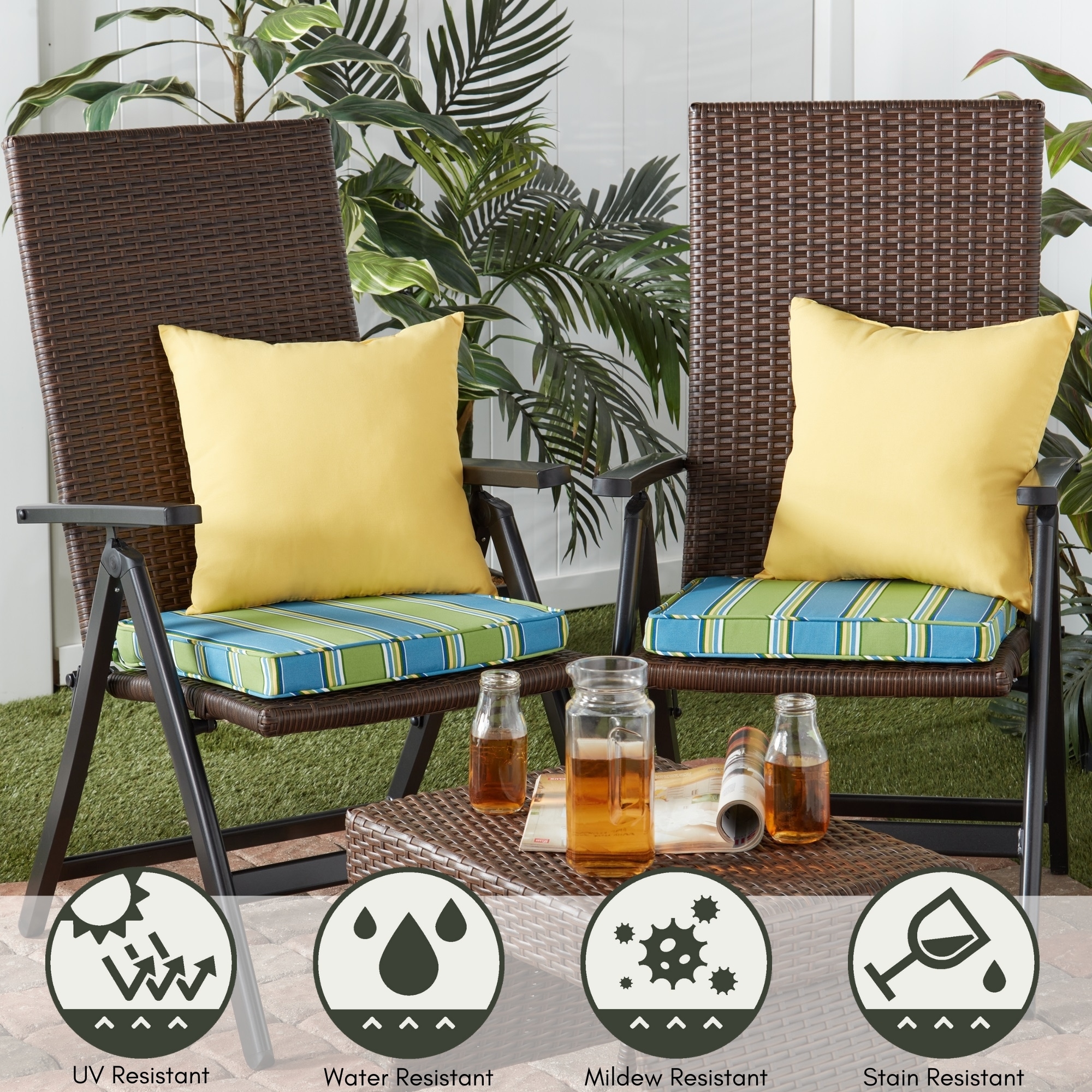 Greendale Home Fashions OP1100S2-CAYMAN Patio-Furniture-Cushions - View #5