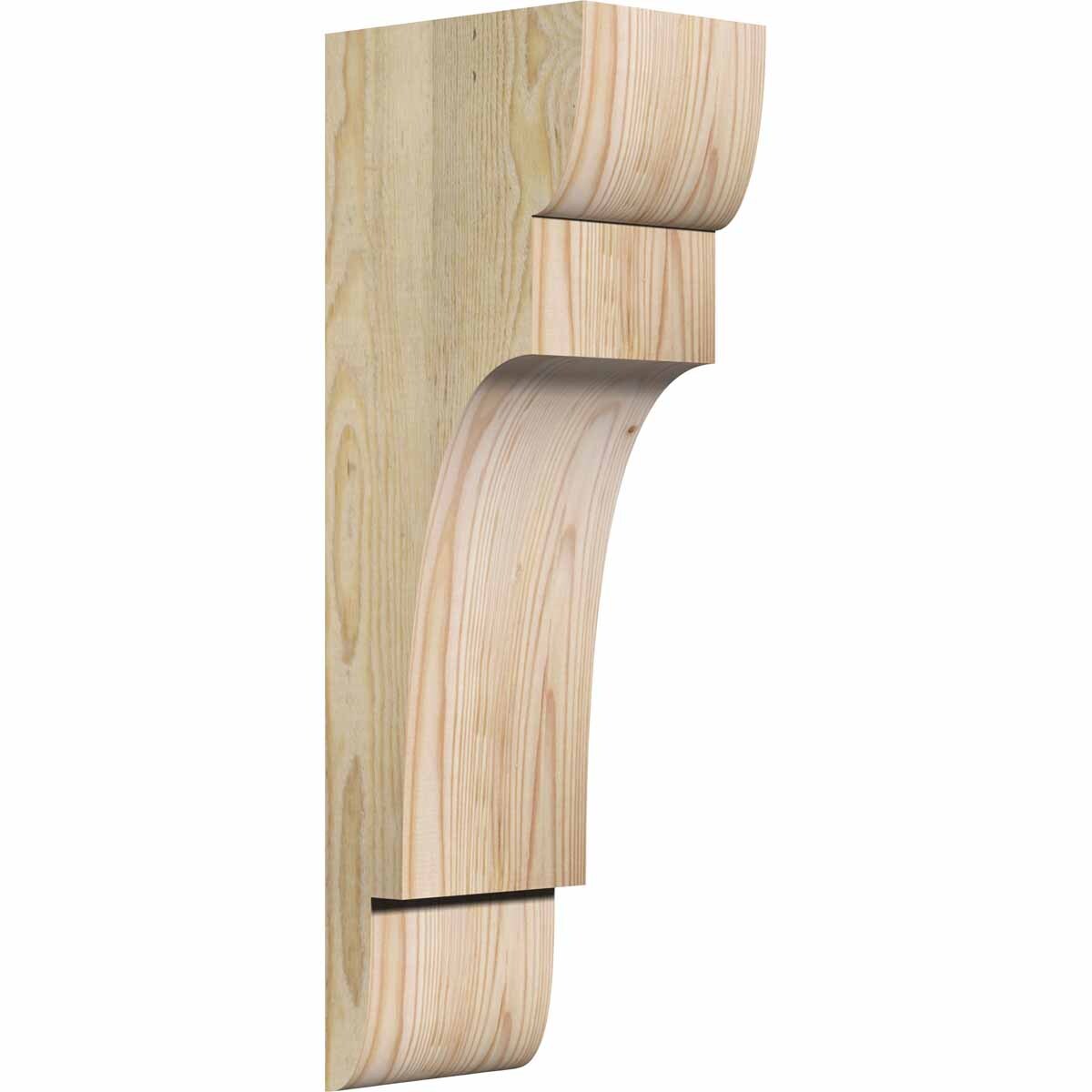 Ekena Millwork COR06X08X24NEB00RDF 6-in x 8-in x 24-in New brighton Unfinished Douglas fir Wood Paintable/Stainable Corbel