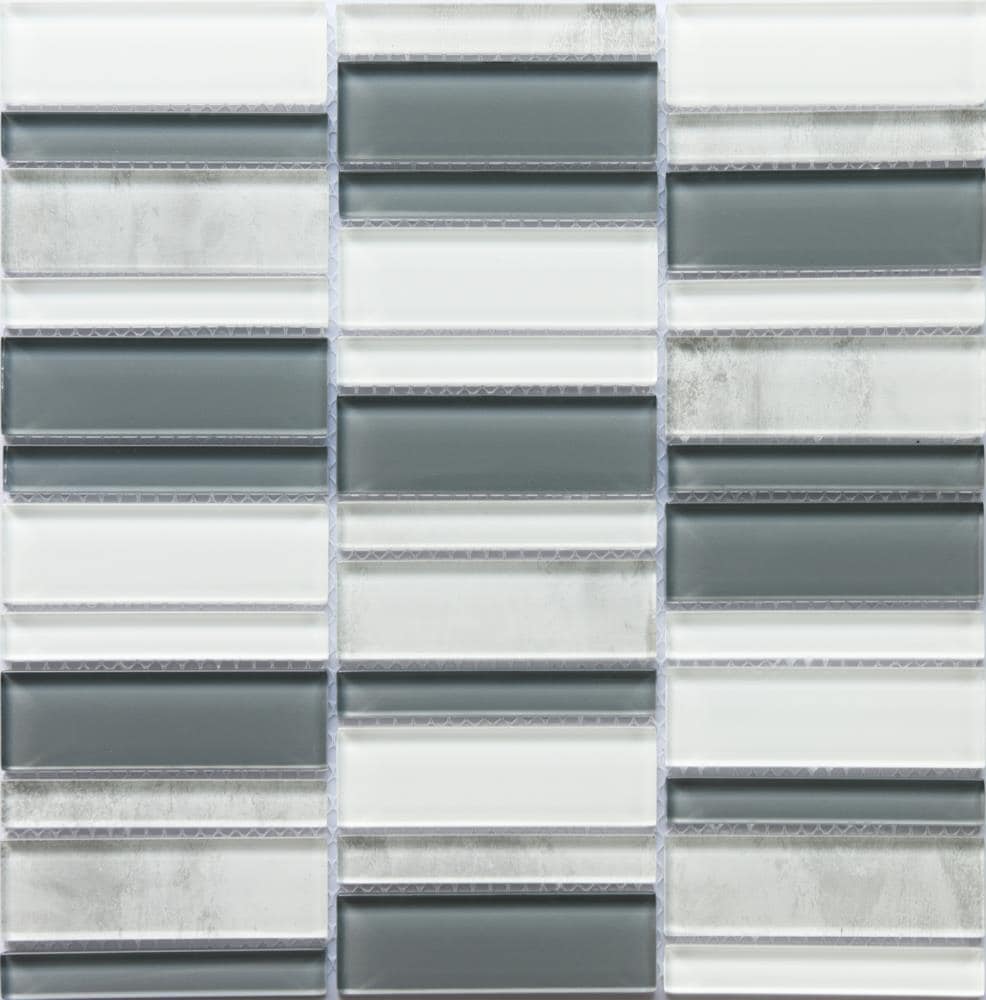 Emser La Vie 14-Pack Gray Glass Border Tile (12-in x 12-in)