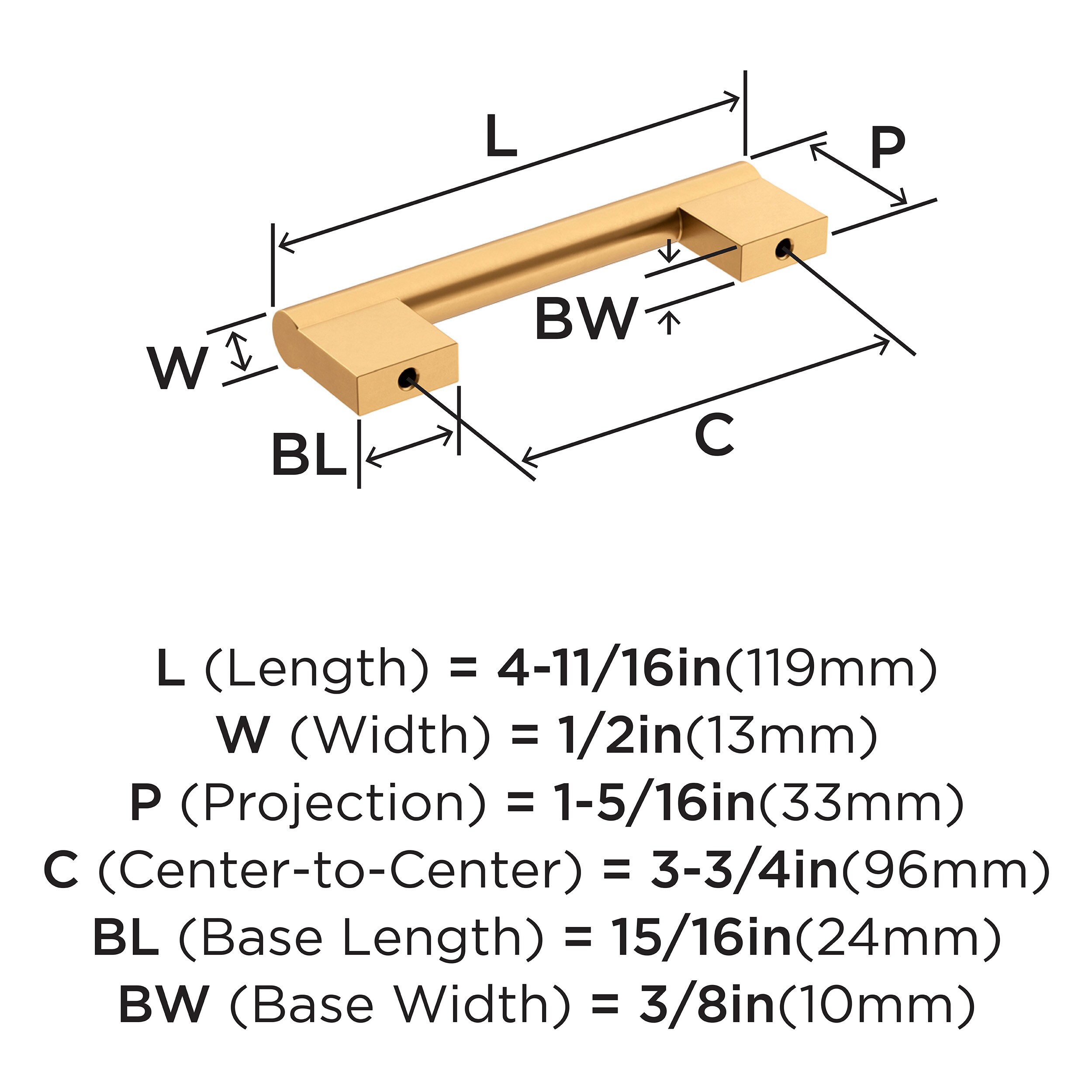 Amerock 25VMP36912CZ Cabinet-Pulls - View #4