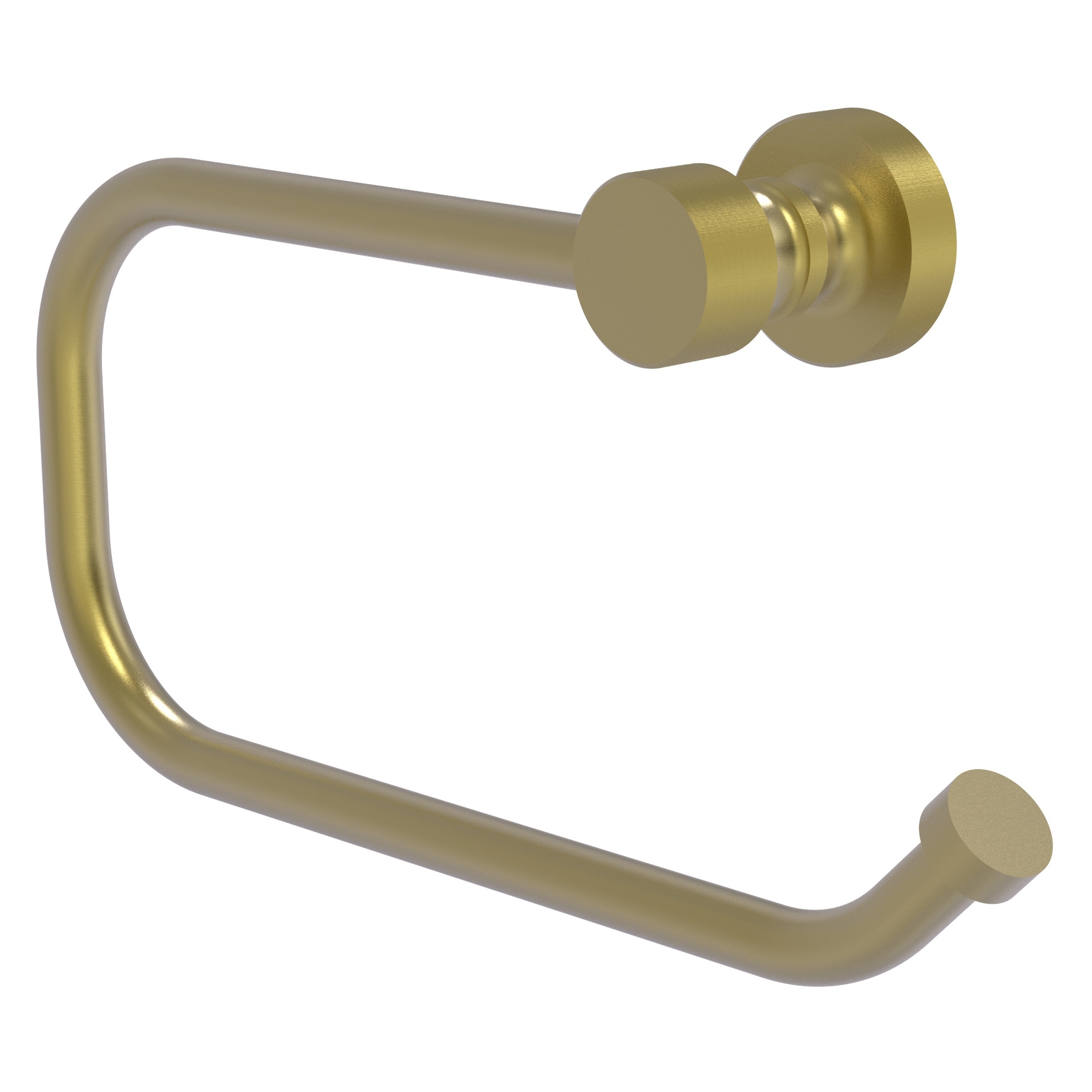 Allied Brass FT-24E-SBR Foxtrot Satin brass Wall mount Single post Toilet Paper Holder 1 -Rolls