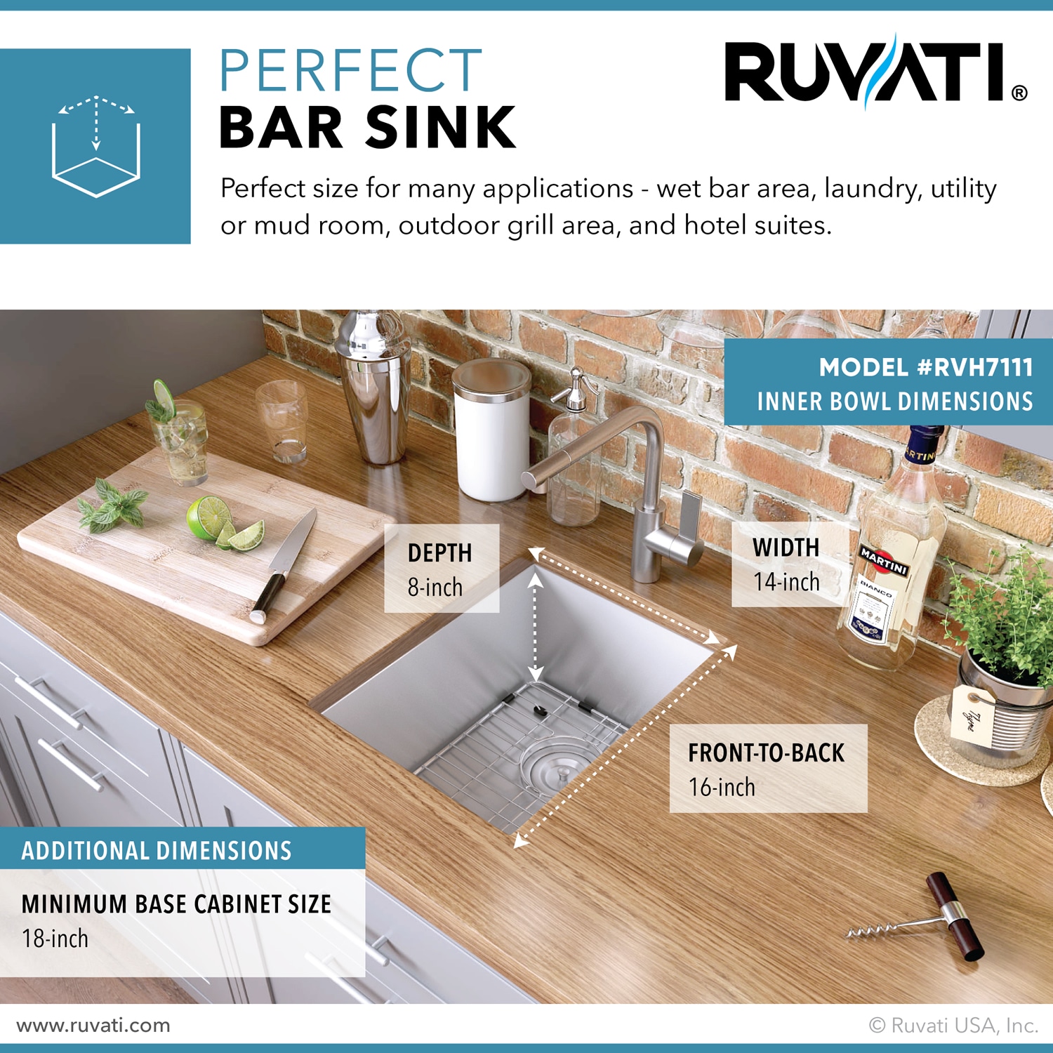 Ruvati RVH7111 Kitchen-Sinks - View #4