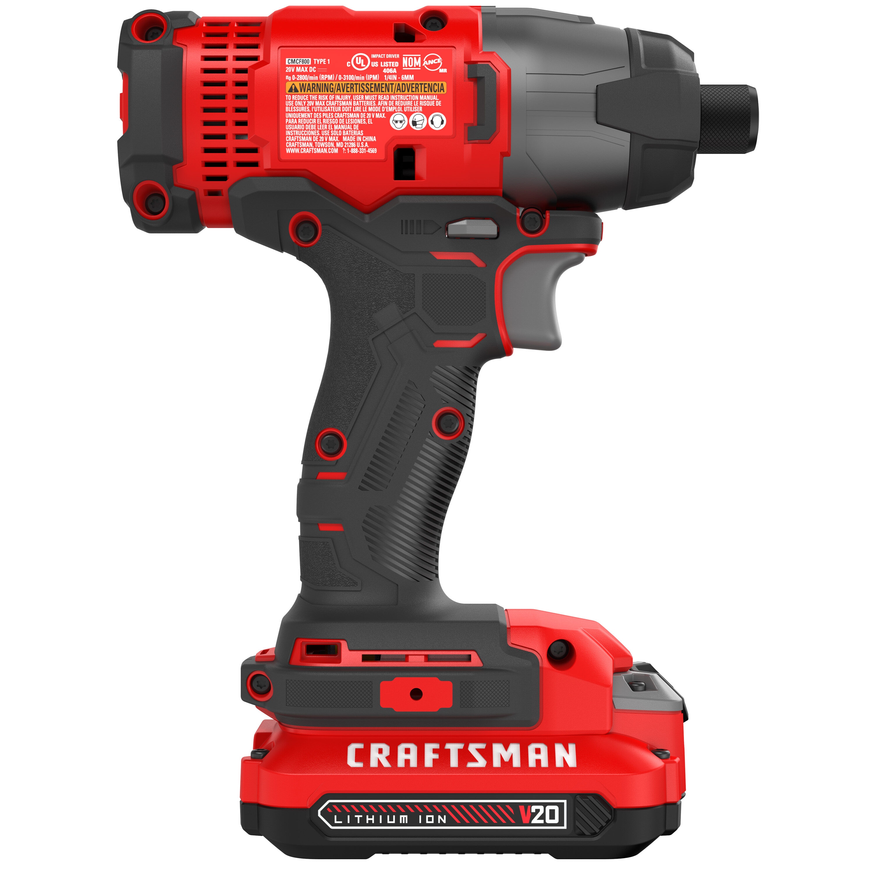 CRAFTSMAN 20-volt Max 1/4-in Cordless Impact Driver (1-Battery