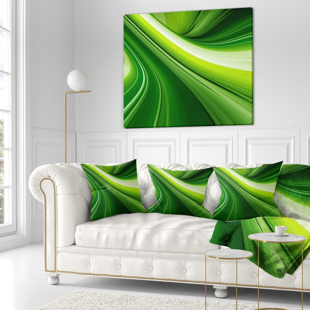 Designart CU15754-18-18 18-in x 18-in Green Indoor Decorative Pillow